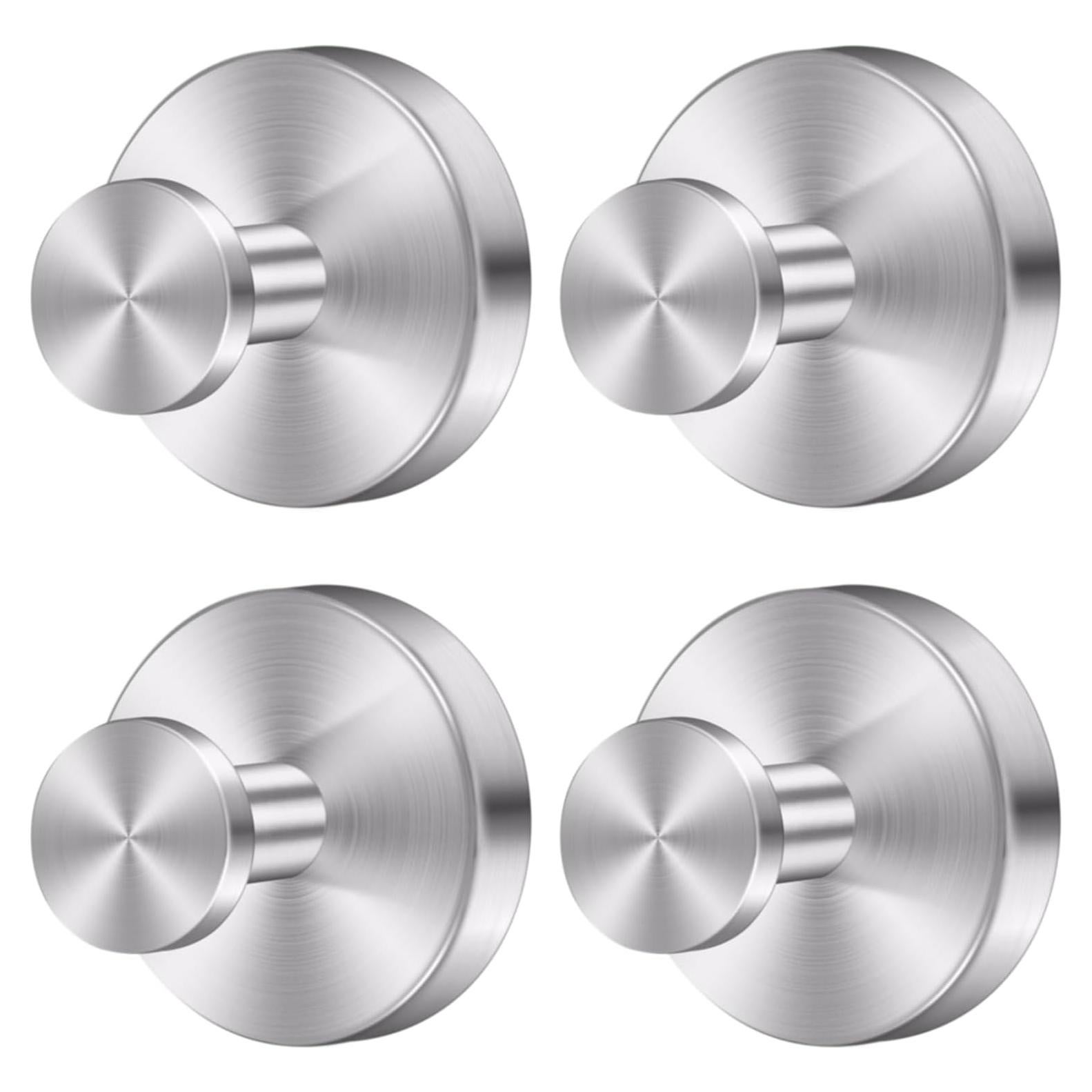 Ganchos de Ventosa Plateados Fasbeu - Juego de 4 para Ducha