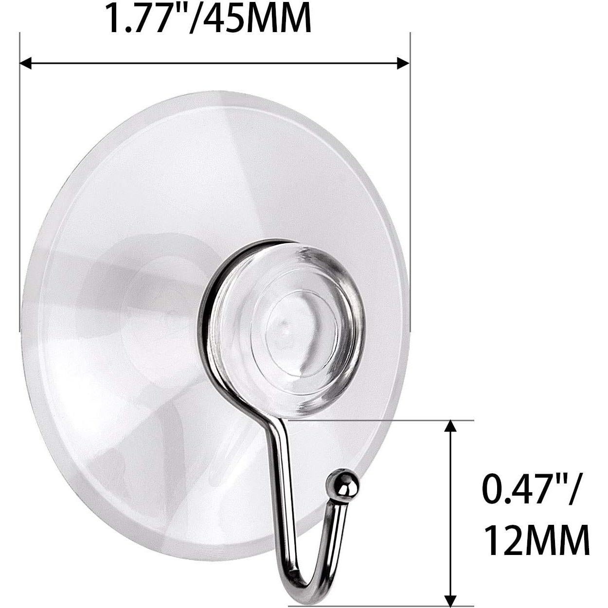 Ganchos de Ventosa Awpeye 40 Paquetes 4.5 cm PVC Transparente