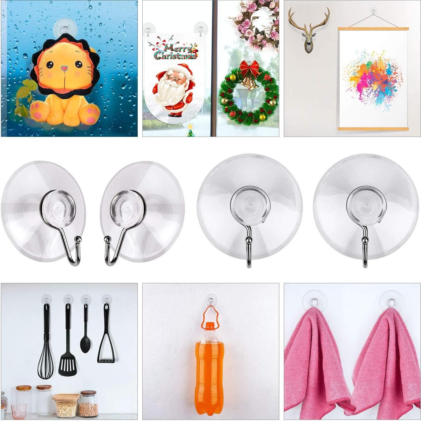 Ganchos de Ventosa Awpeye 40 Paquetes 4.5 cm PVC Transparente