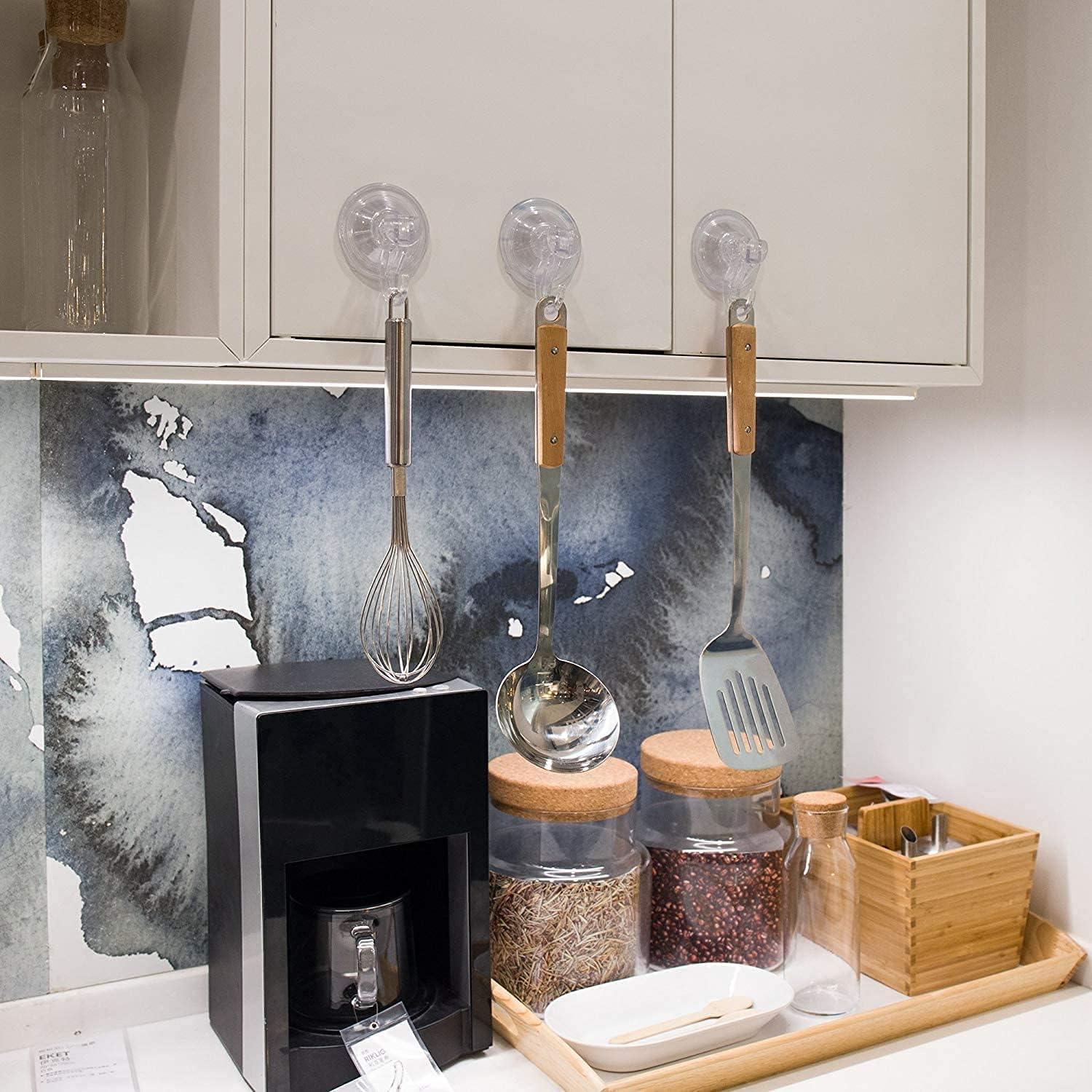 Ganchos de Ventosa Quntis 4 Pack Transparentes Multiusos