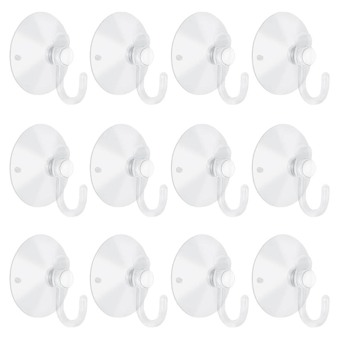 12 Ventosas Transparentes de Plástico LuluEasy 30mm para Decoración