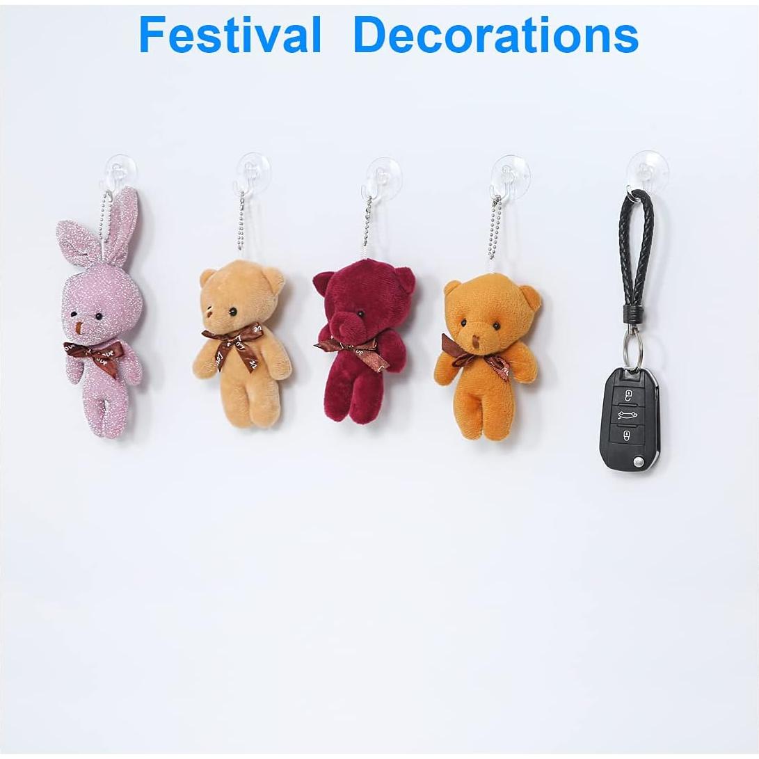 12 Ventosas Transparentes de Plástico LuluEasy 30mm para Decoración