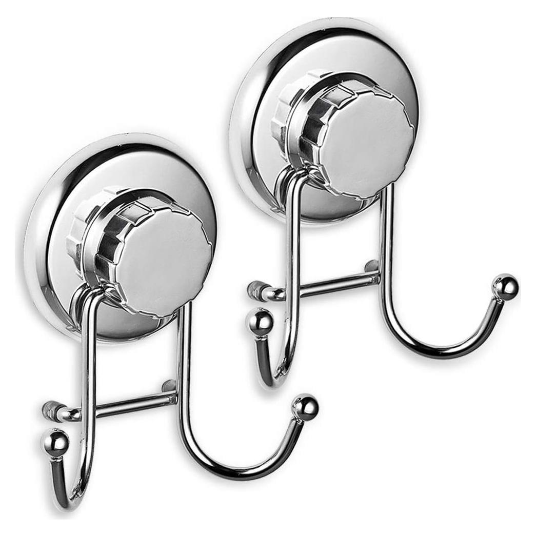 Ganchos de Ventosa HASKO - Acero Inoxidable - 2 Paquete