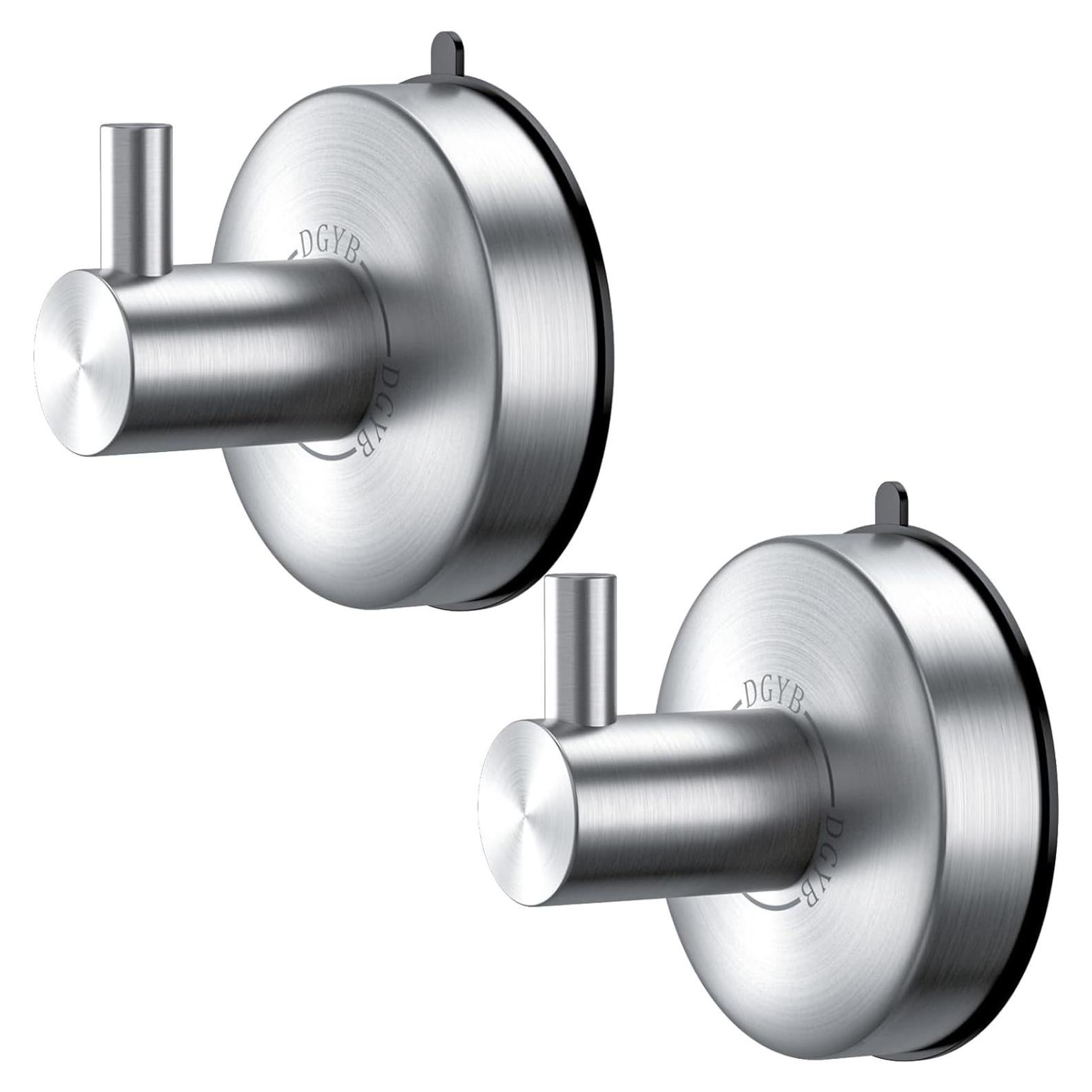 Ganchos de Ventosa DGYB para Ducha - Acero Inoxidable 2 Pzas