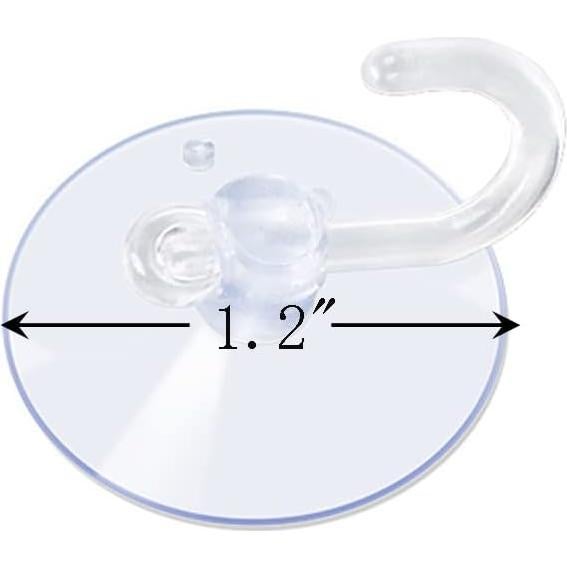 Ventosas Transparentes AQUANEAT 20 Piezas 3.05 cm para Hogar