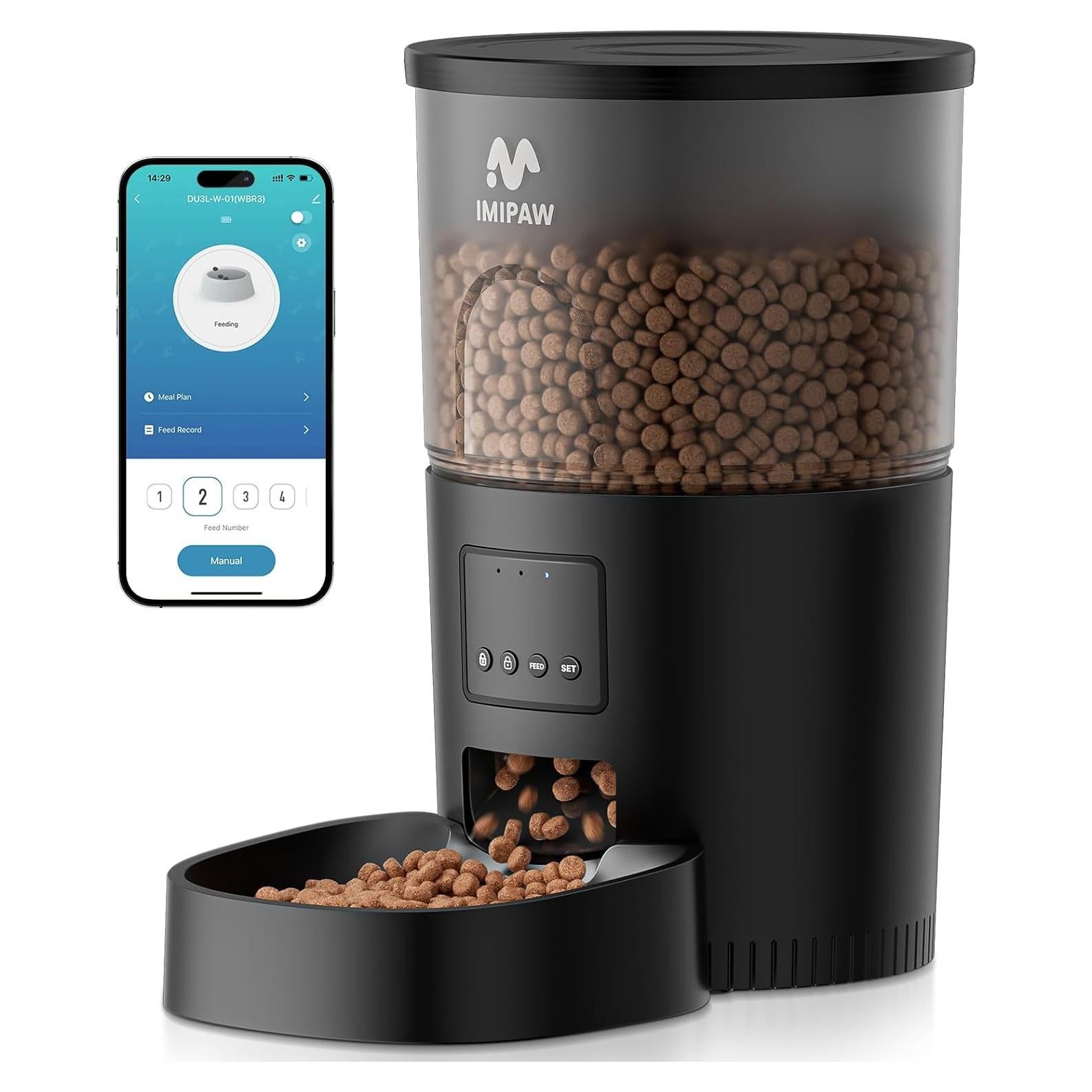 Dispensador Automático de Comida para Gatos IMIPAW WiFi 5G