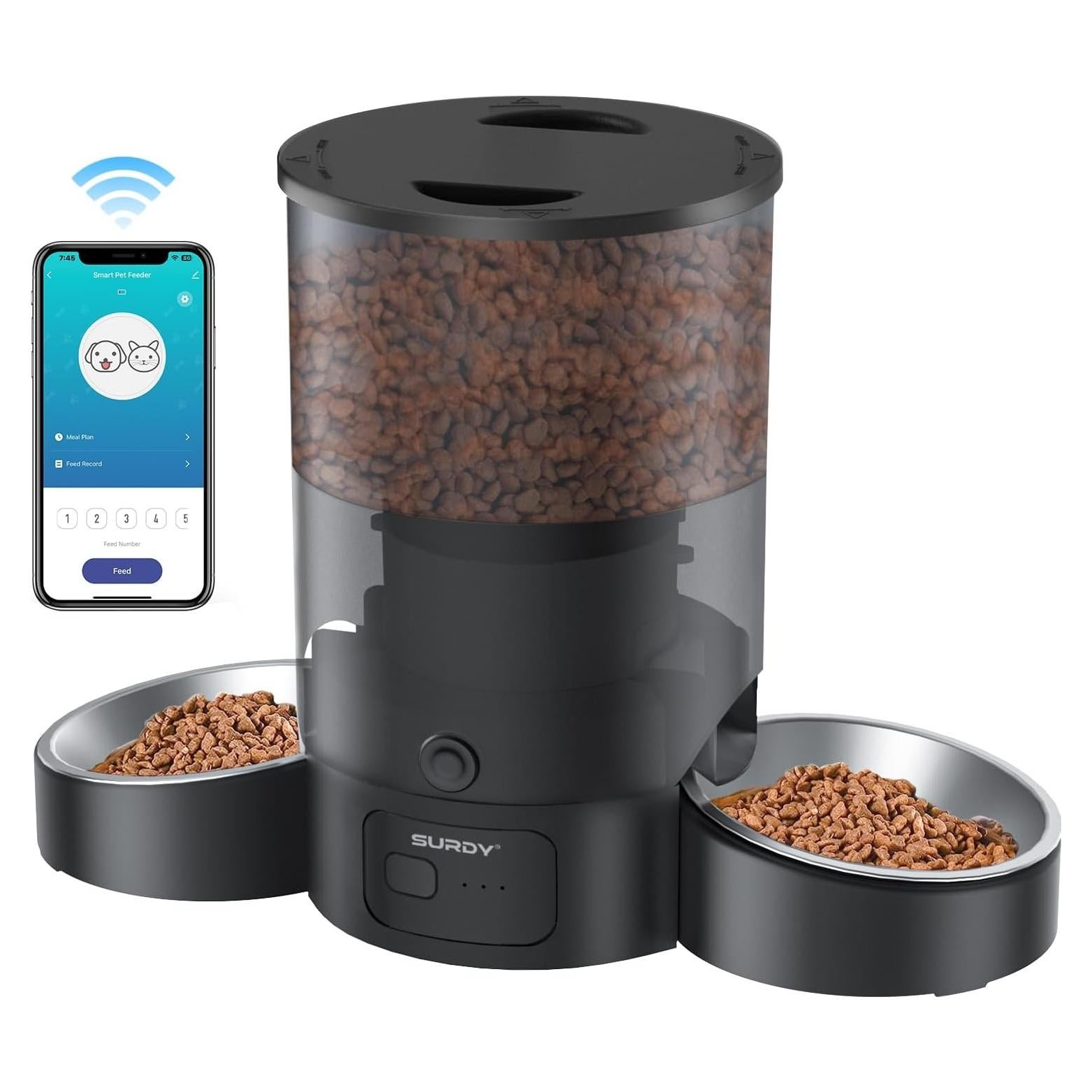 Comedero Automático SURDY para Gatos 3L WiFi Control APP