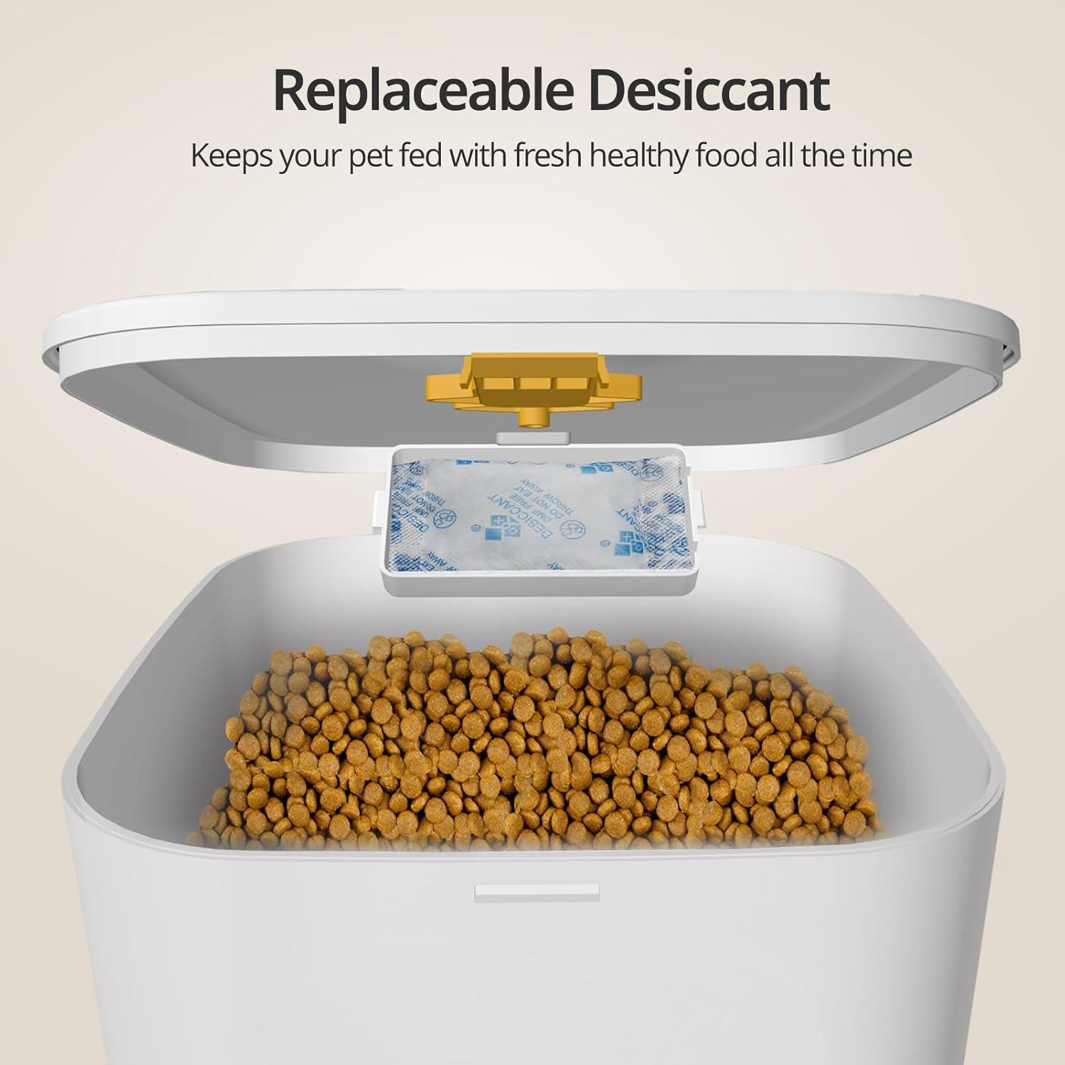 Comedero Automático WiFi XRG 6L para Gatos y Perros Blanco