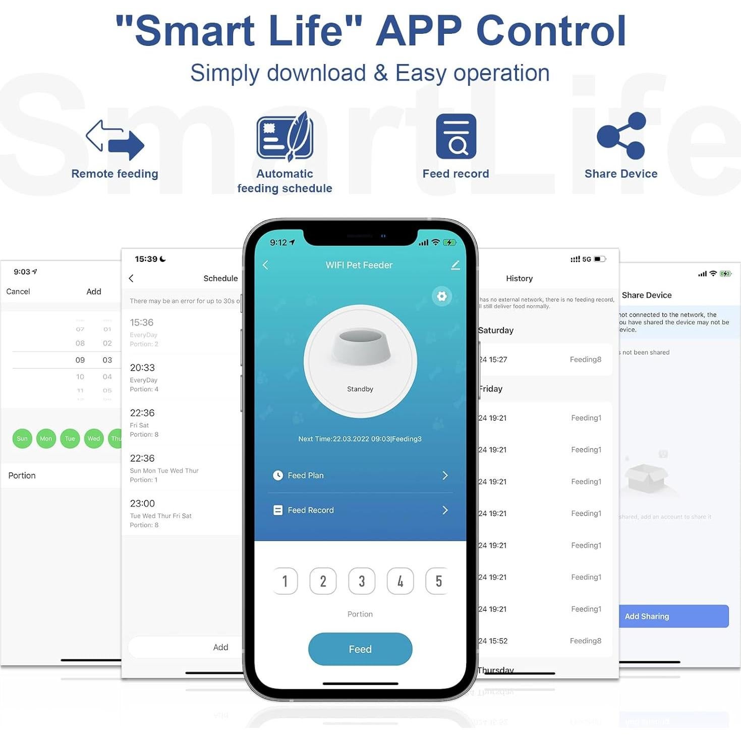 Comedero Automático para Gatos SUITCHI 6L WiFi Doble Plato