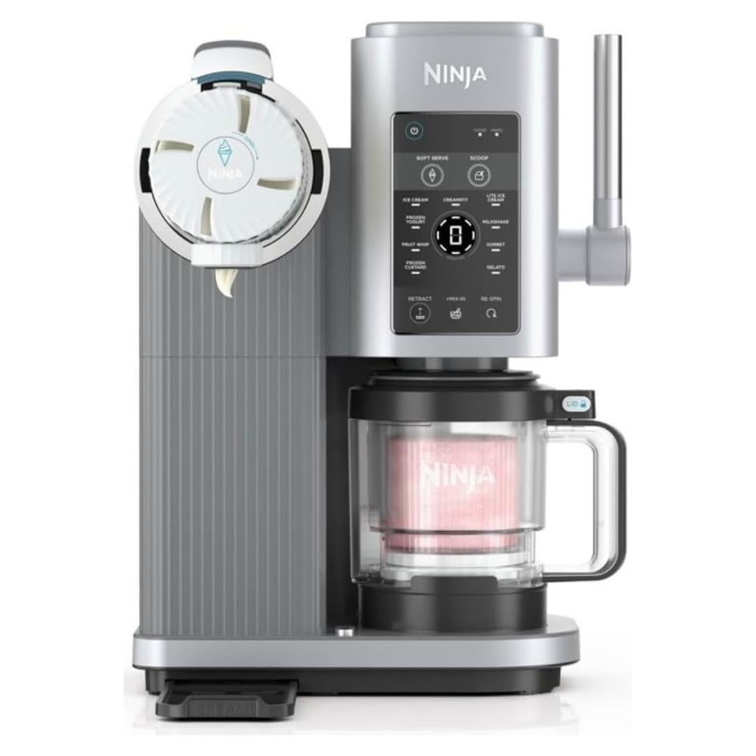 Ninja Swirl by CREAMi Ice Cream and Soft Serve Maker, Sorbet, Frozen Yogurt, Low Calories Program & More, 13 in 1, Soft Serve Handle, (2) CREAMi Swirl 16oz Pints, For Kids & ALL ages (NC701)