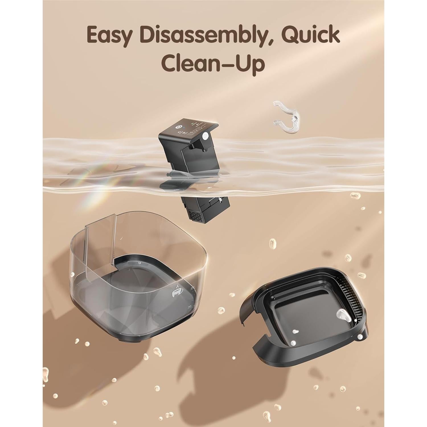 Fuente de Agua Inalámbrica OPOWO 3.2L para Gatos con Batería