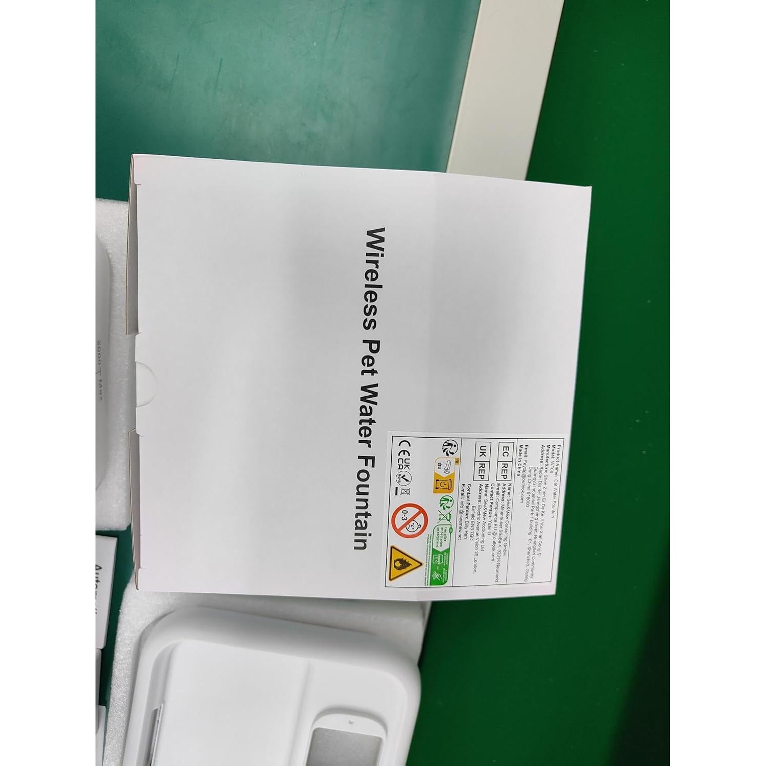 Fuente de Agua para Gatos Feycig 2L Inalámbrica Azul