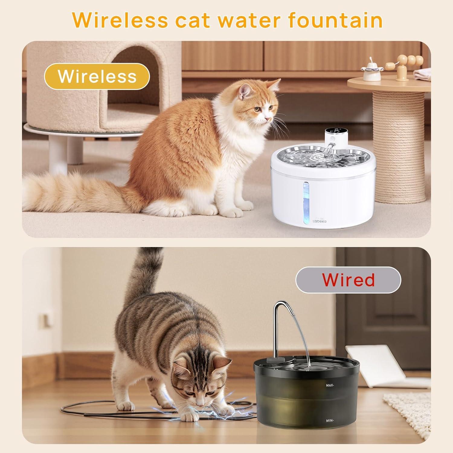 Fuente de Agua Inalámbrica LABEKA 3L para Gatos y Perros