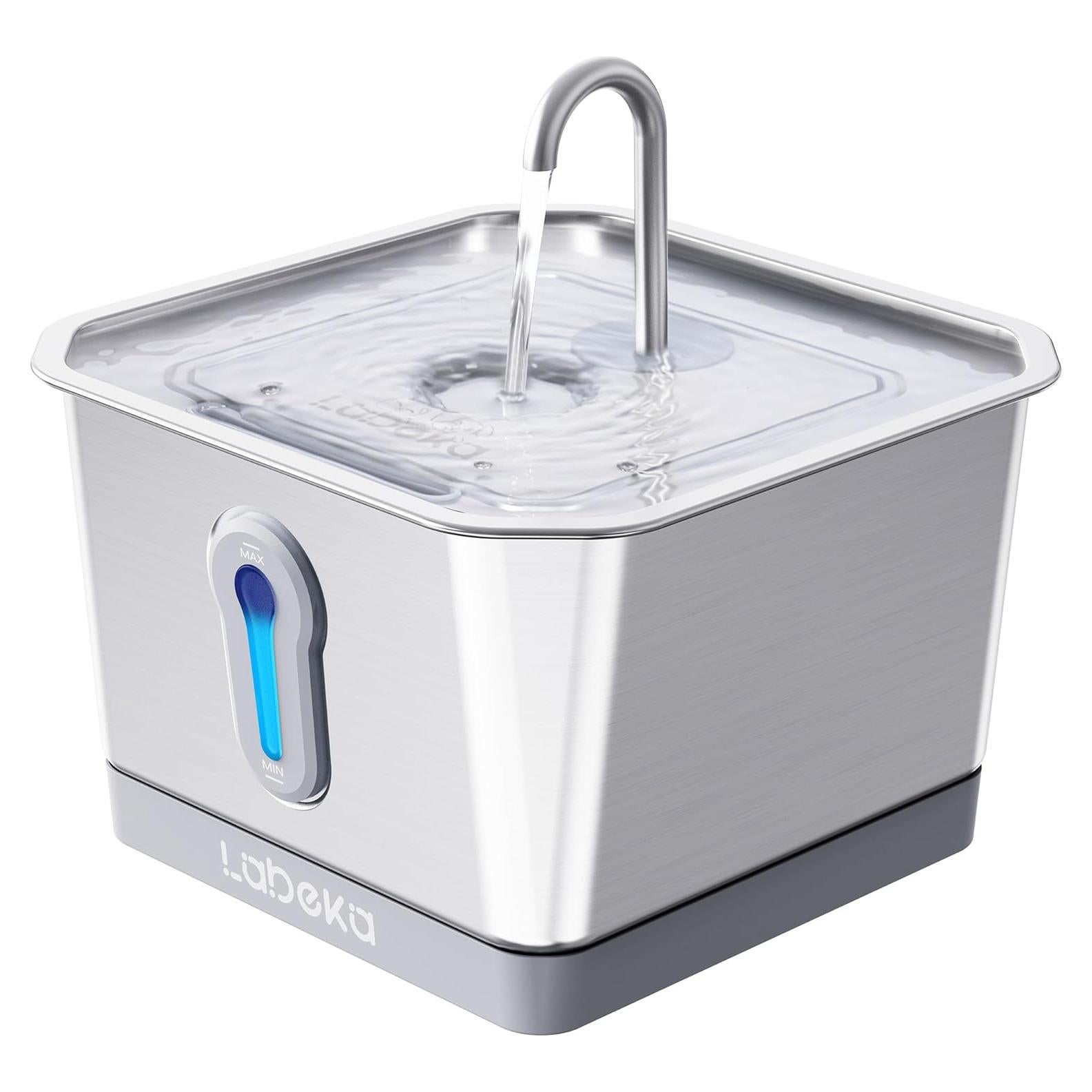 Fuente de Agua Inalámbrica para Gatos LABEKA 4L Acero Inoxidable