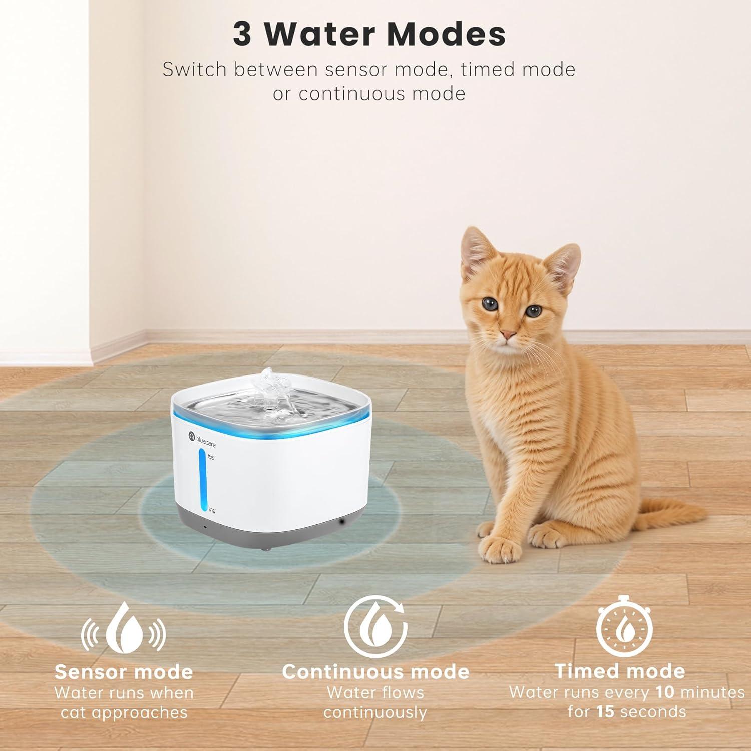 Fuente de Agua Inalámbrica Bluecare 3L para Gatos y Perros