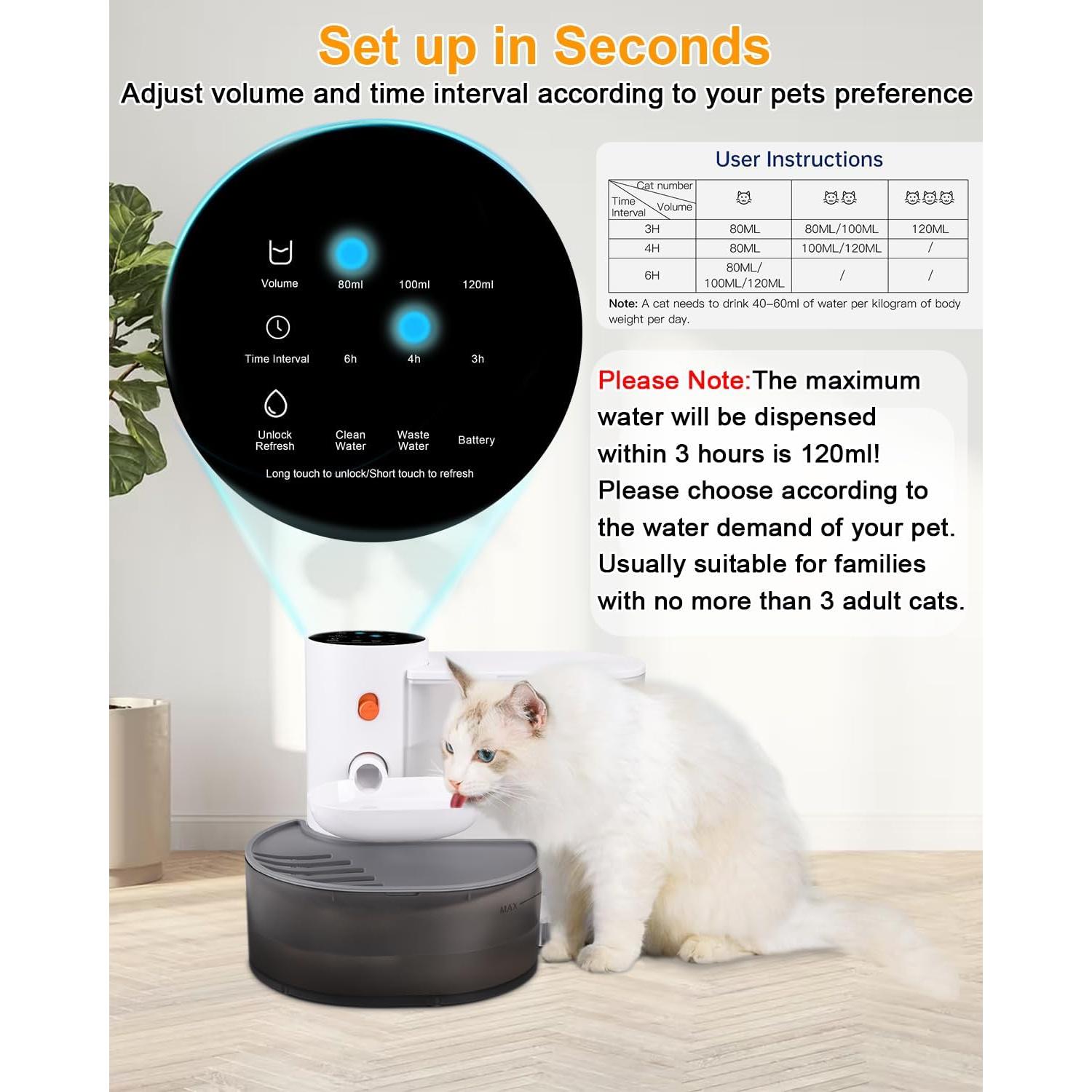 Fuente de Agua Inteligente para Gatos GOYJOY 3L Sin Filtro