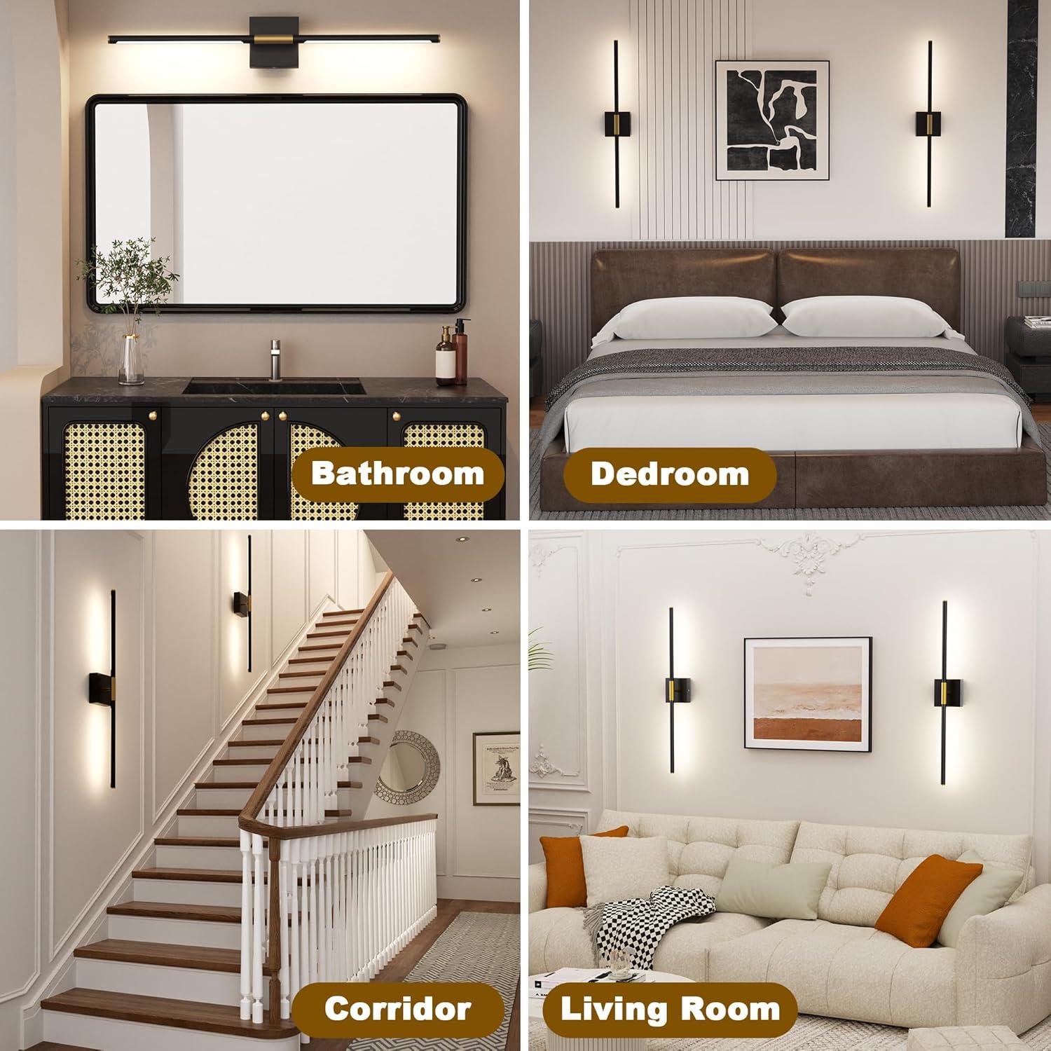 Lámpara de pared recargable Gift4U 80 cm con control remoto