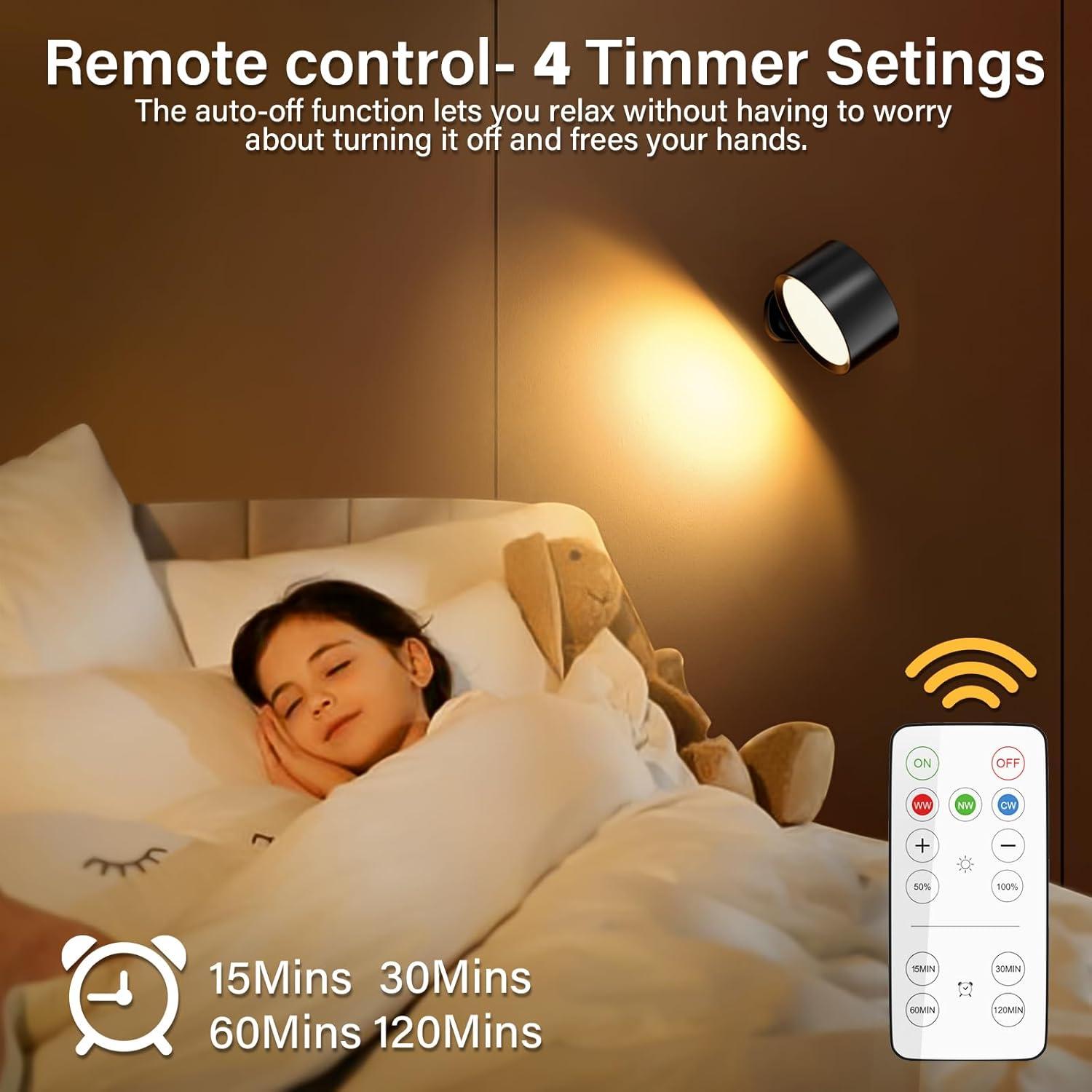 Apliques de Pared LED Recargables VIIVUU - 3 Colores, 10 Niveles