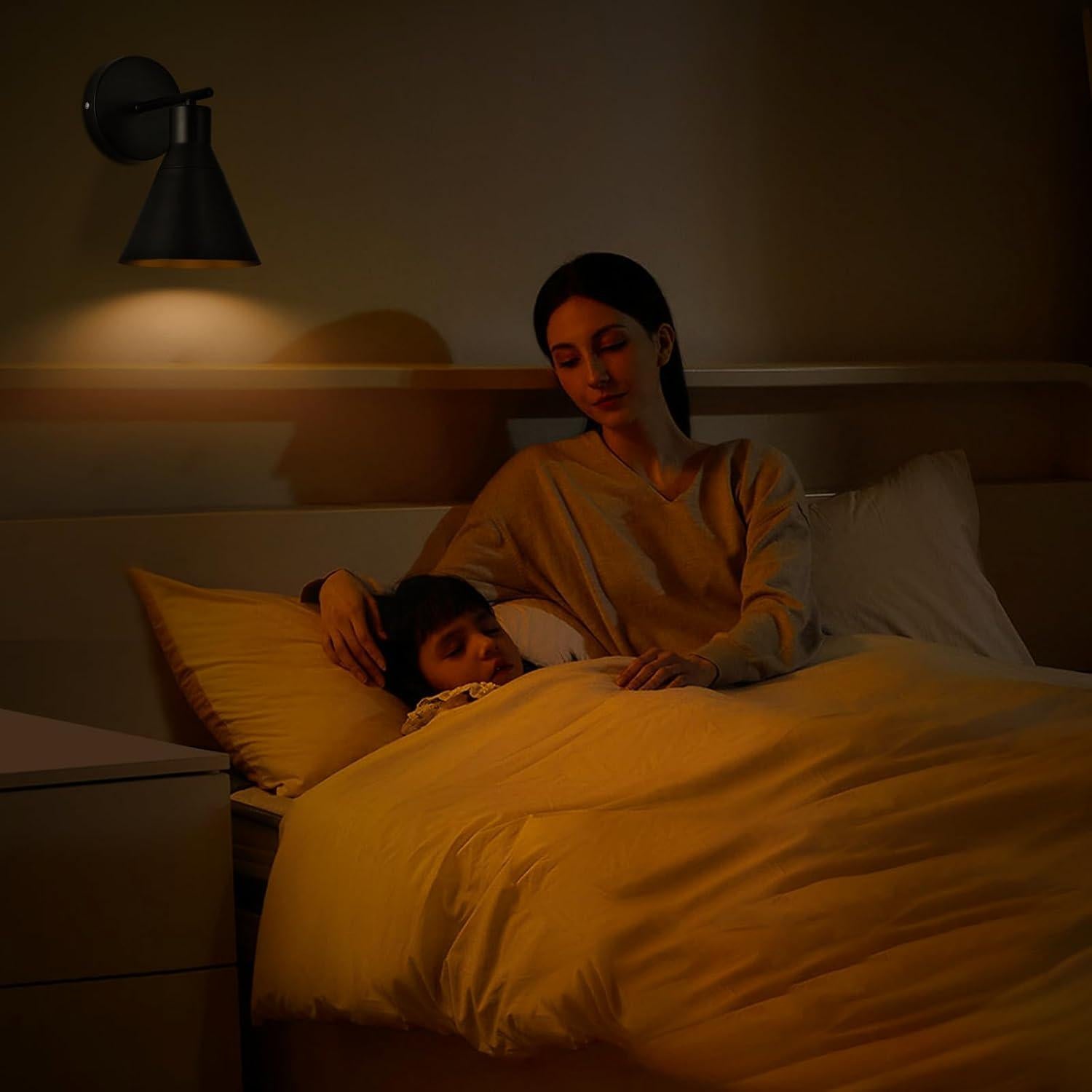 Apliques de Pared Inalámbricos HOJOYRI LED Recargables Negras