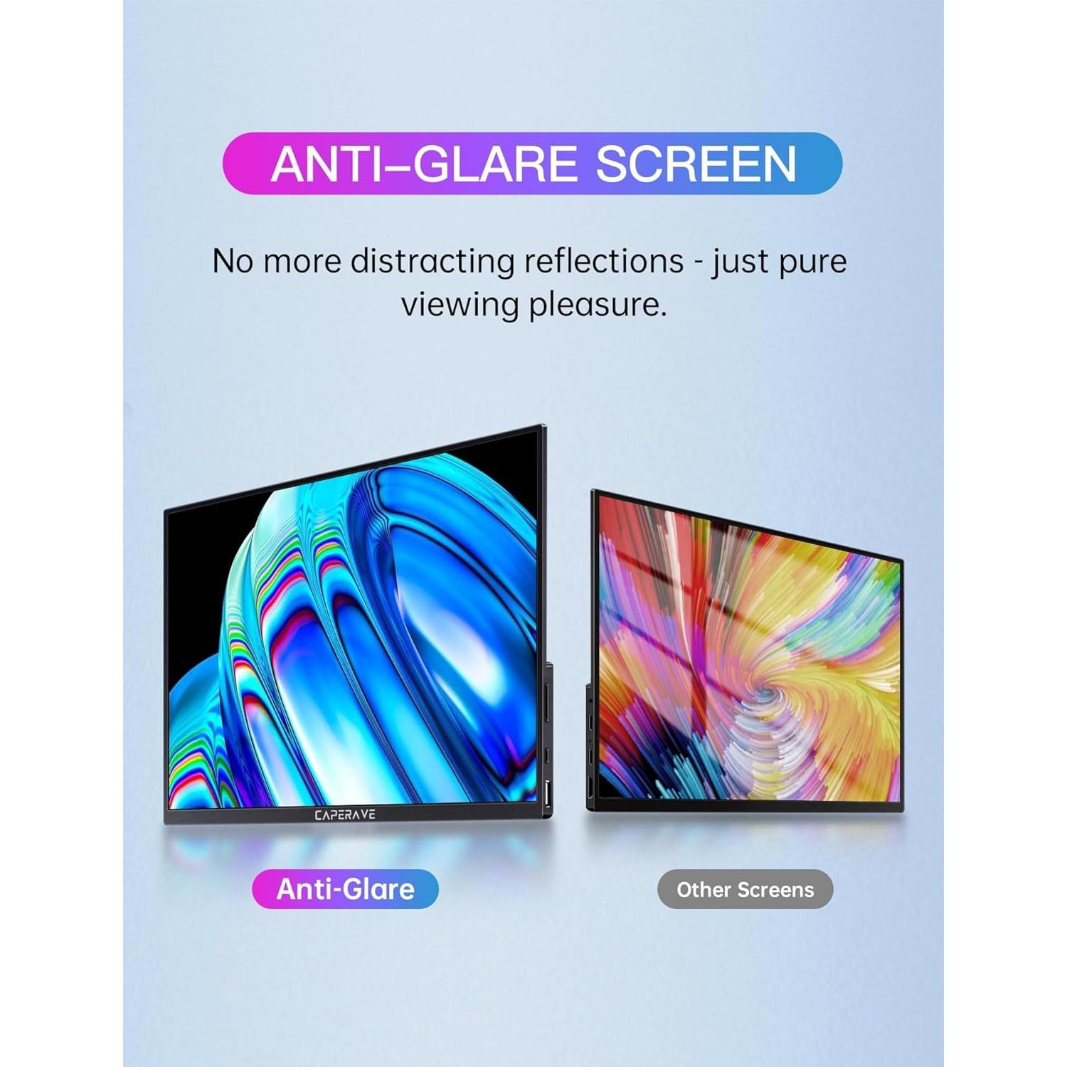 Monitor Portátil CAPERAVE 15.6'' FHD USB-C HDMI Viaje