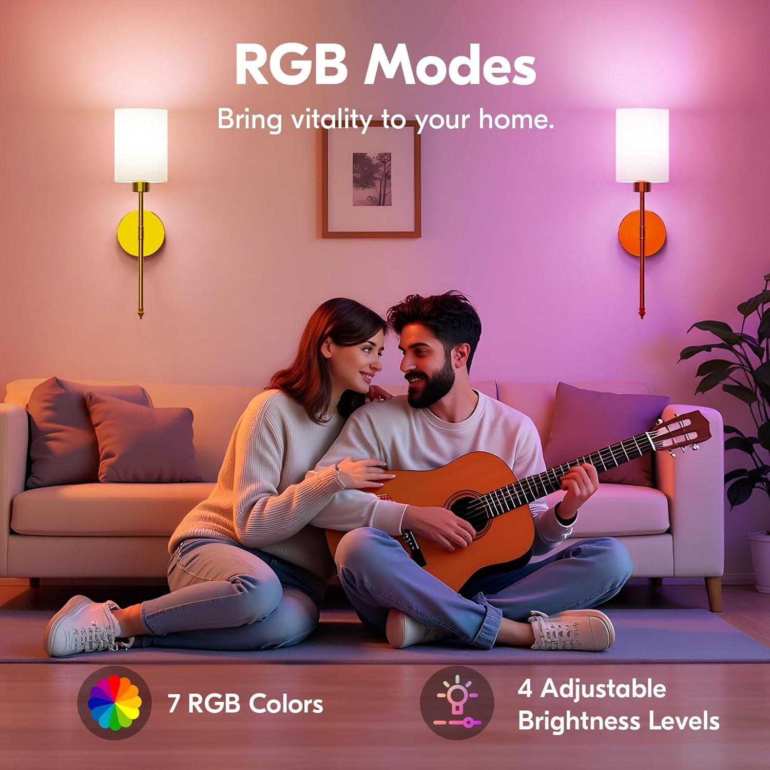 Conjunto 2 Apliques de Pared Inalámbricos NIORSUN Dorados