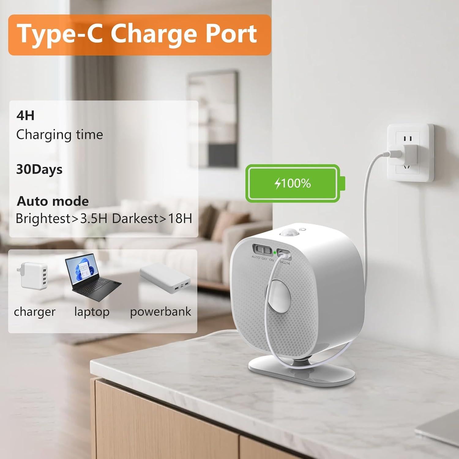 Aplique de Pared LED Deyagoo con Sensor de Movimiento 3000K