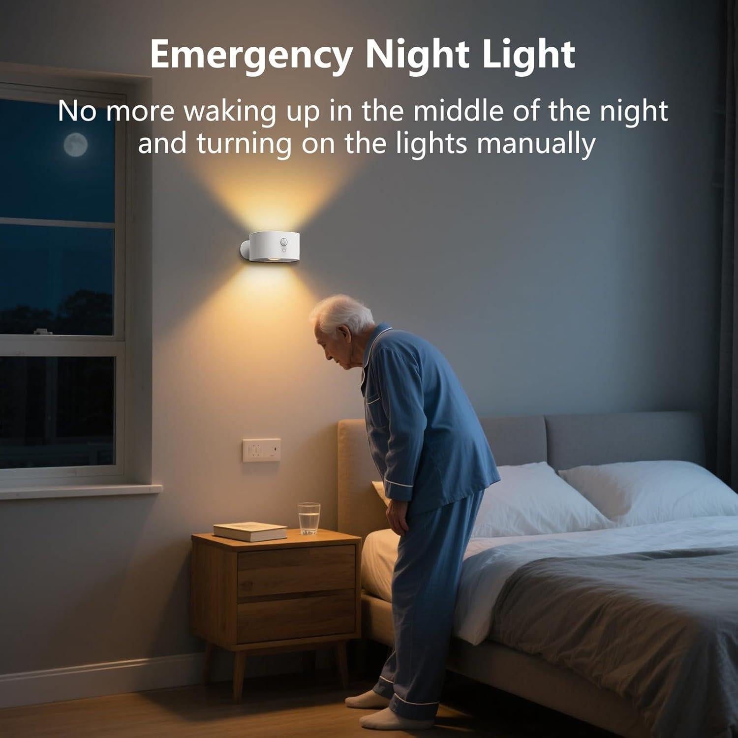 Aplique de Pared LED Deyagoo con Sensor de Movimiento 3000K