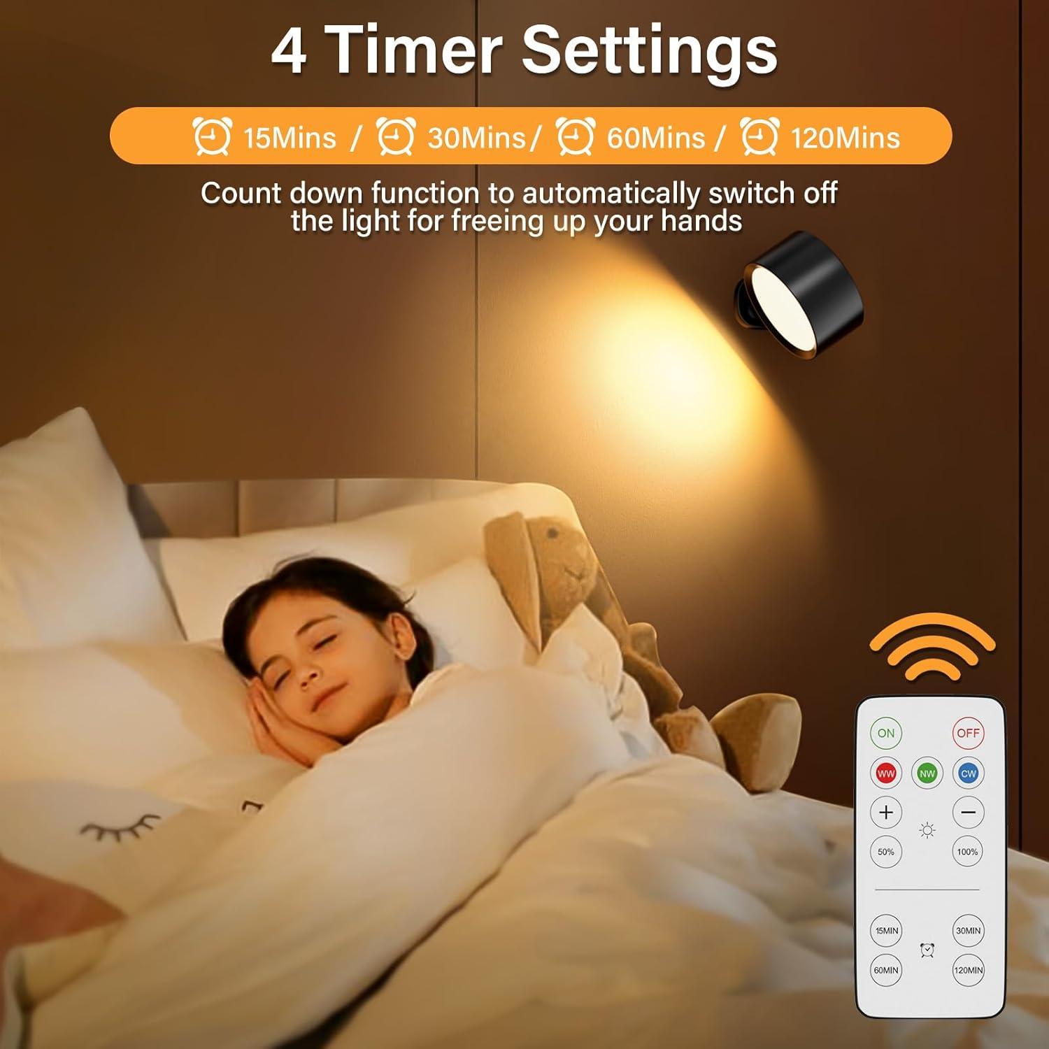 Aplique de Pared LED DUMILOO Recargable con Control Remoto