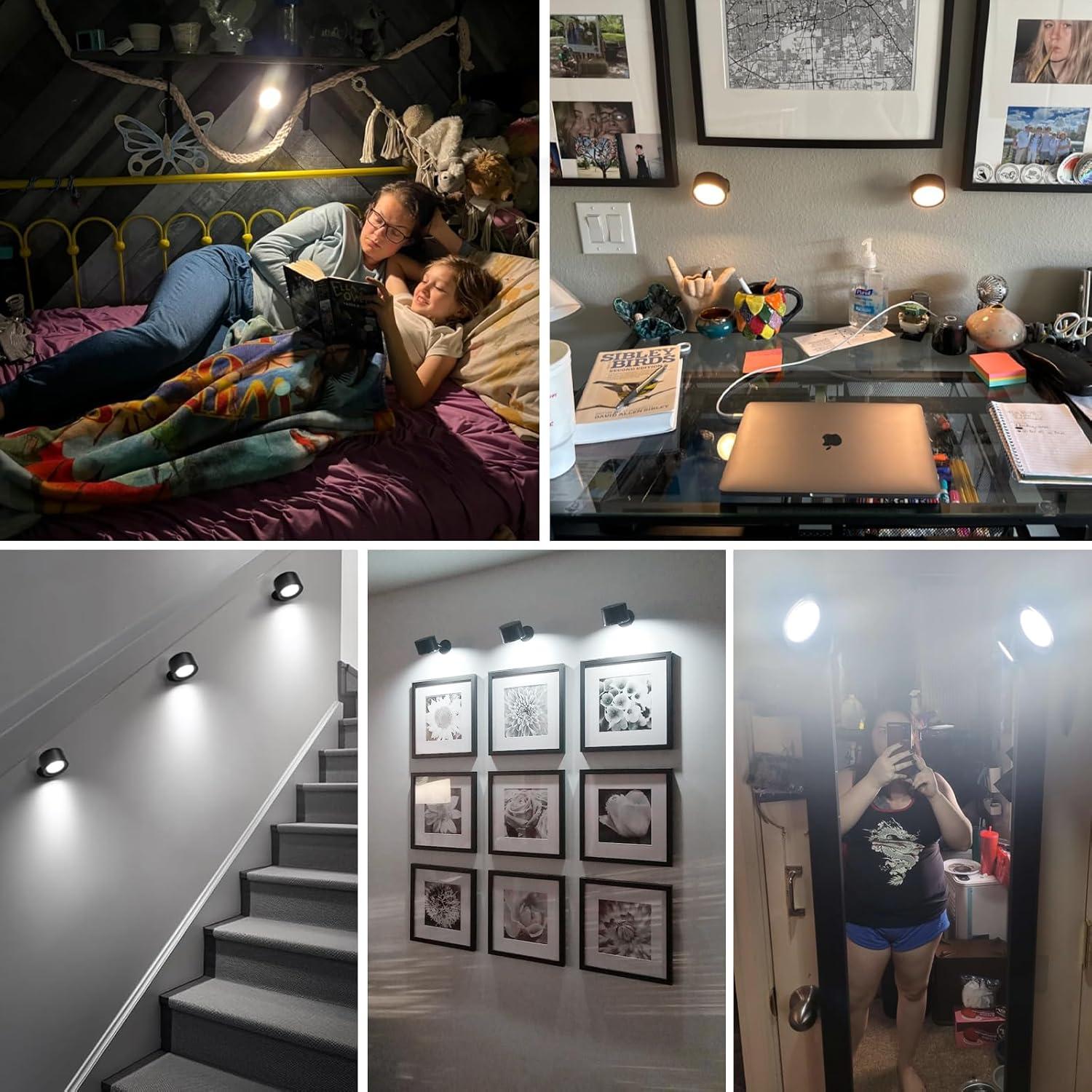 Aplique de Pared LED DUMILOO Recargable con Control Remoto