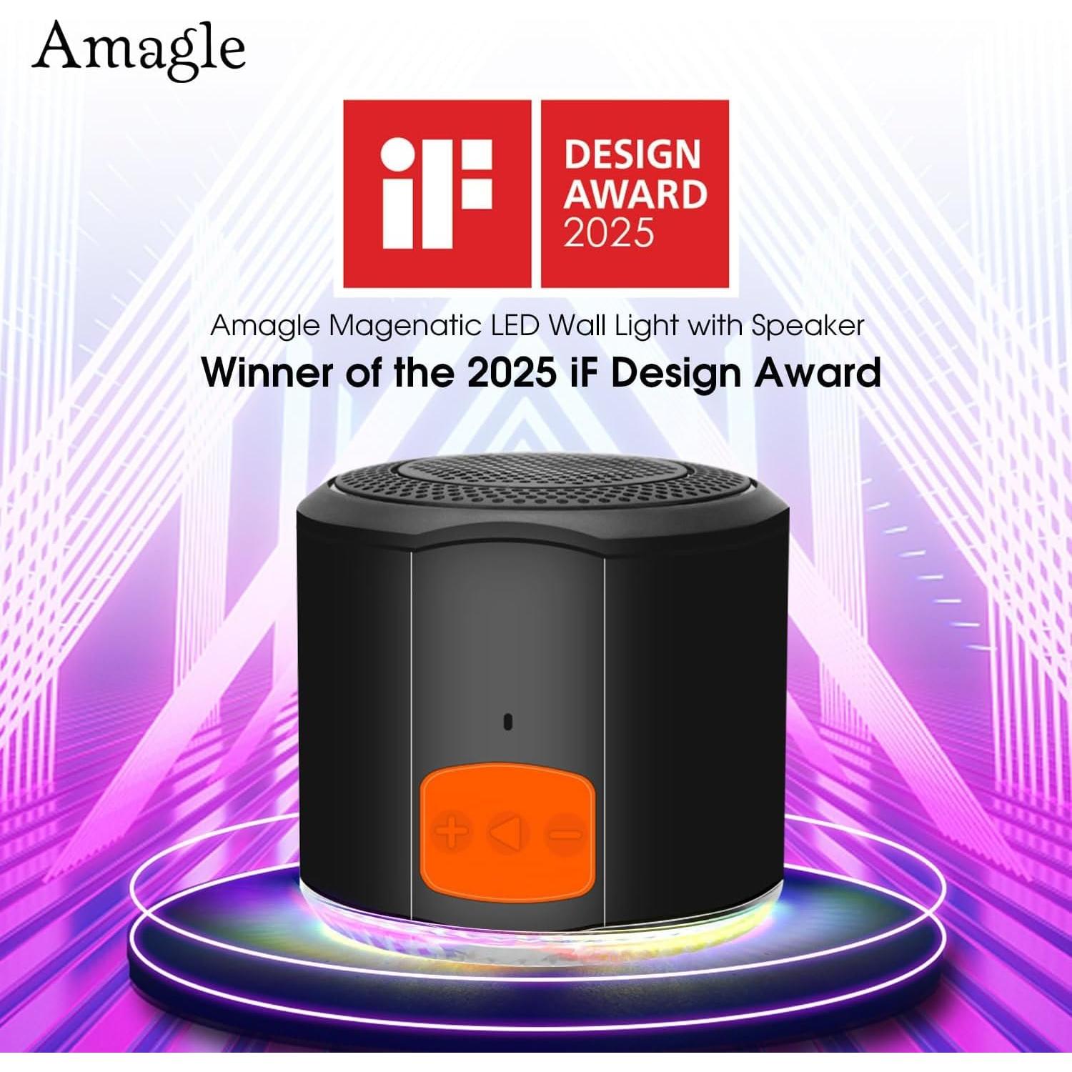 Luz de Pared LED Amagle CL-ML01 con Altavoz Bluetooth 3000mAh