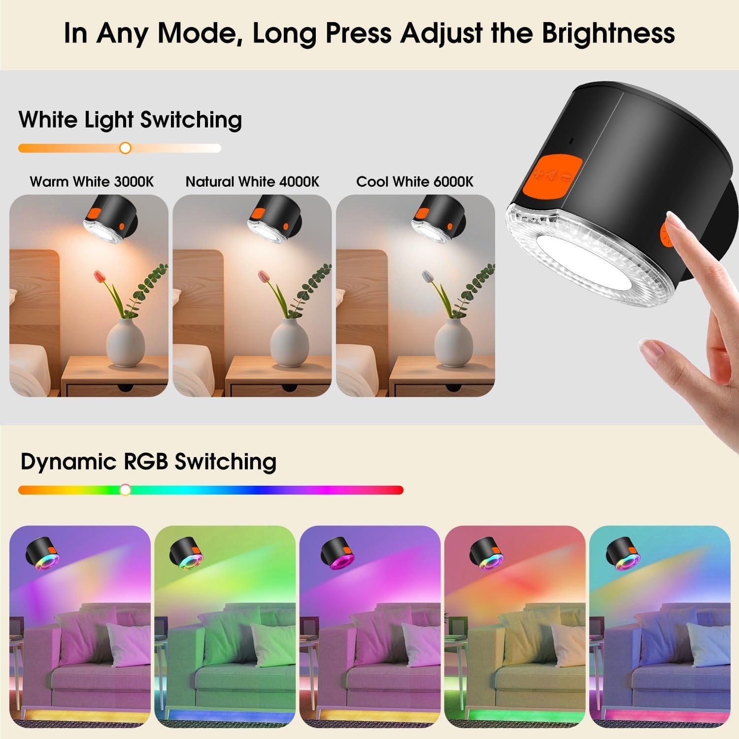 Luz de Pared LED Amagle CL-ML01 con Altavoz Bluetooth 3000mAh