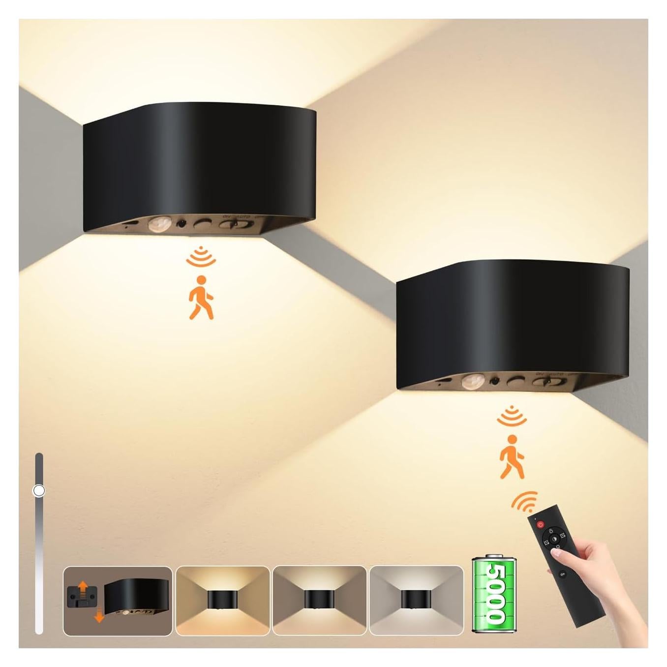Luz de Pared LED Audor con Sensor de Movimiento 5000mAh