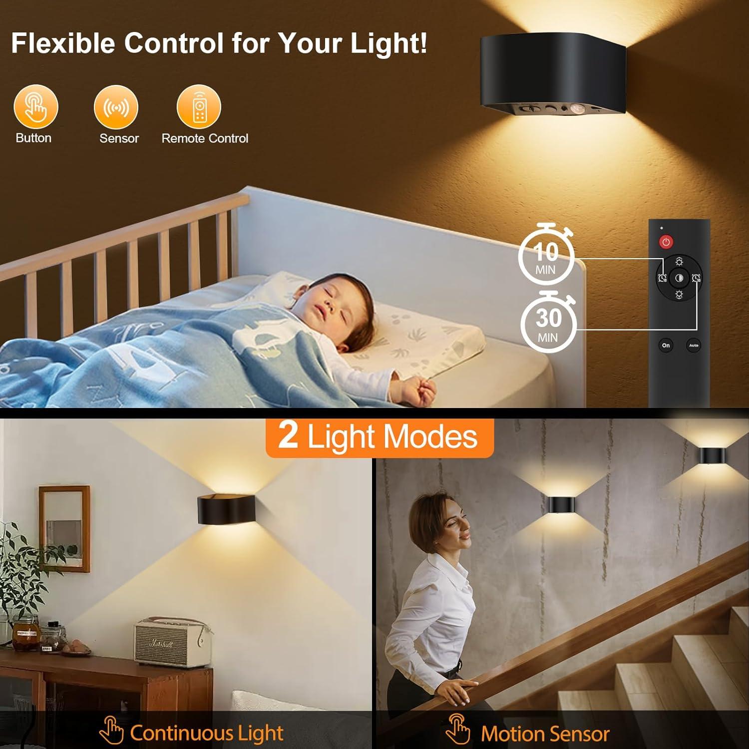 Luz de Pared LED Audor con Sensor de Movimiento 5000mAh