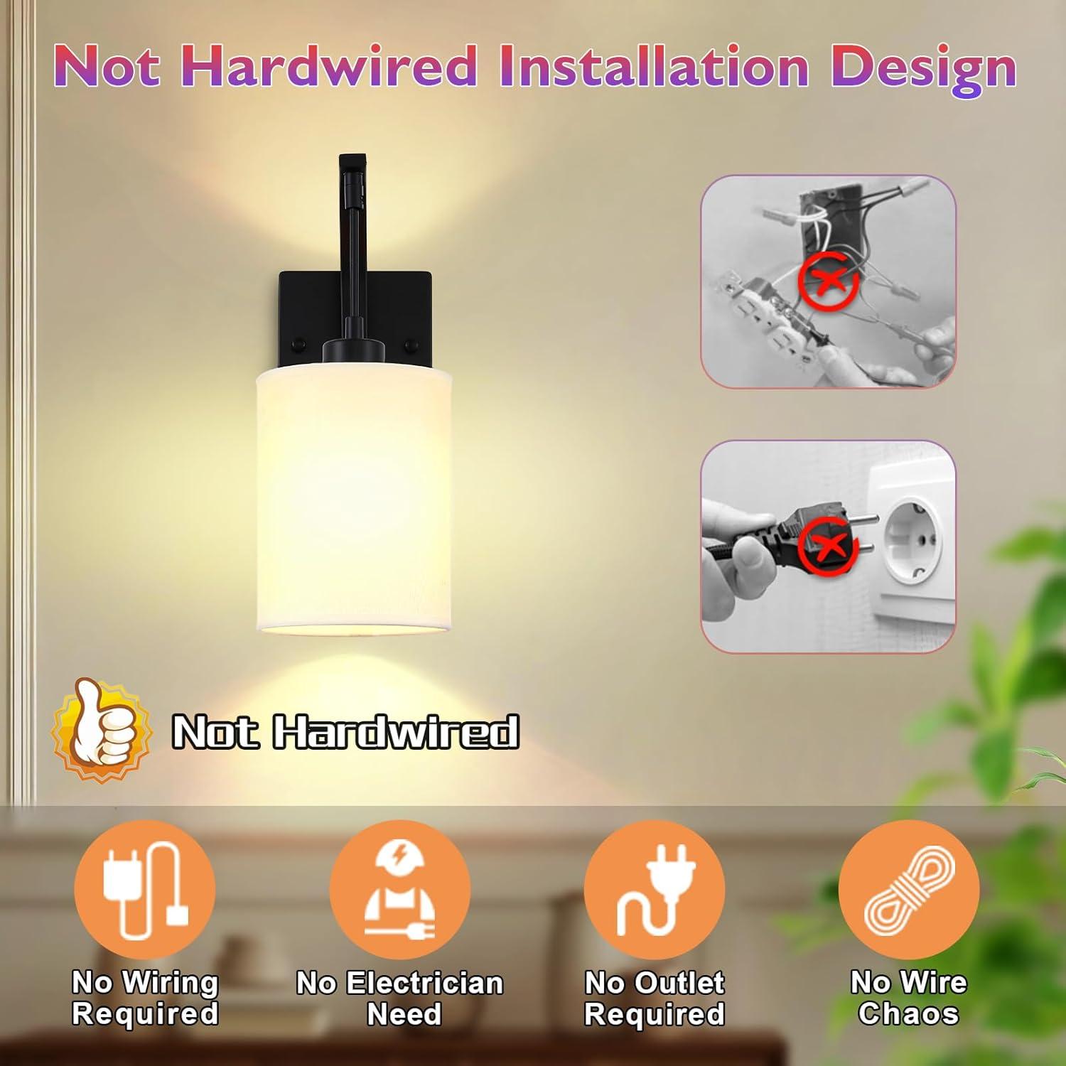 Juego de Apliques de Pared Recargables CNOIJUTS 2 Unidades