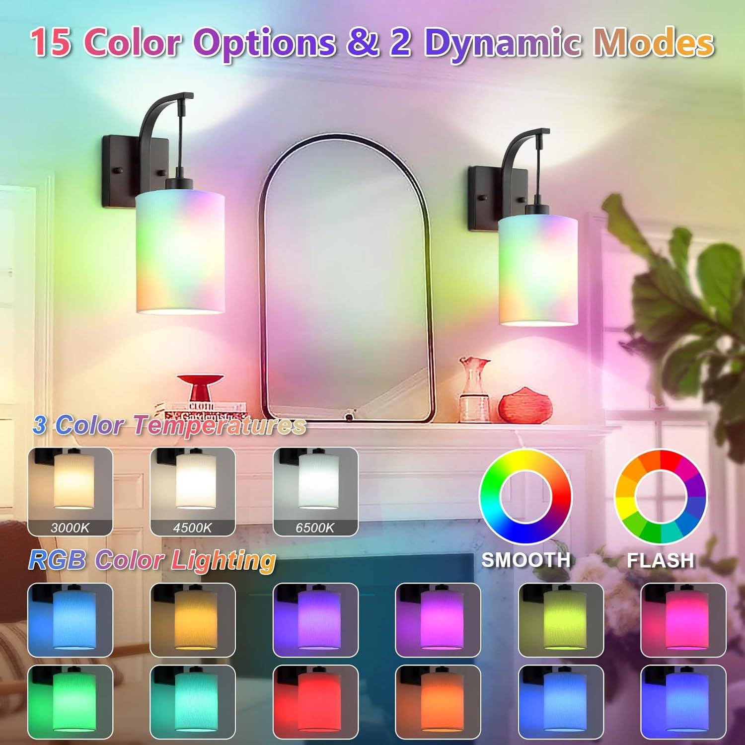 Juego de Apliques de Pared Recargables CNOIJUTS 2 Unidades