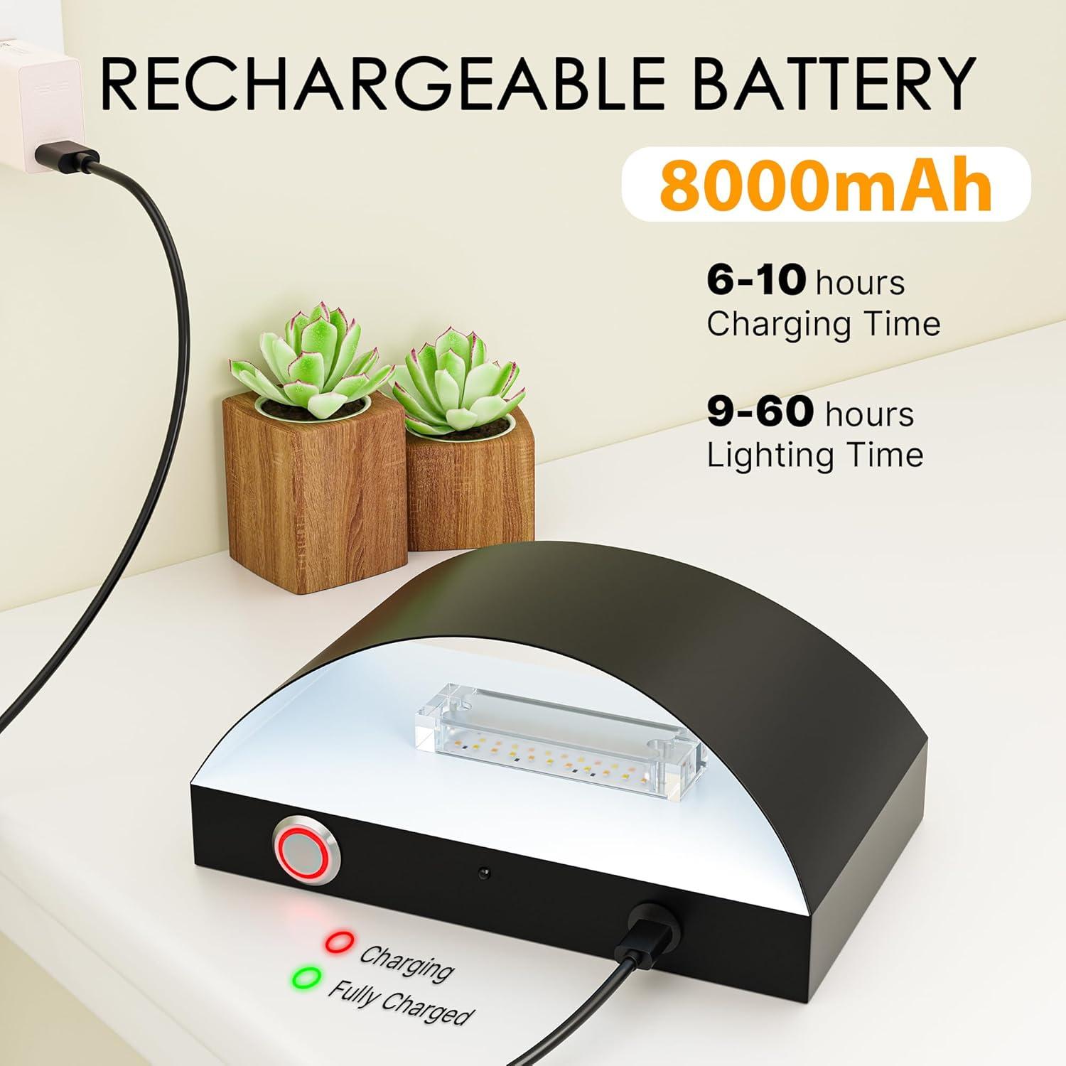 Apliques de Pared FOLKSMATE Set de 2 Recargables 8000mAh