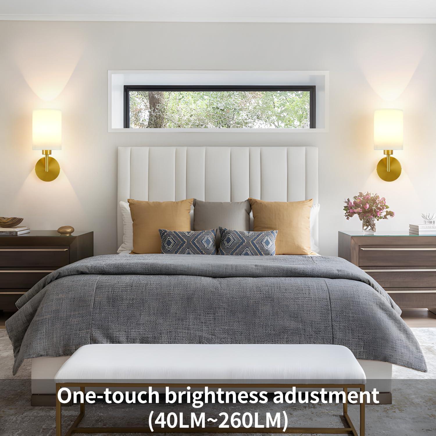 Juego de 2 Apliques de Pared Inalámbricos Woderdeng - Regulables 12 Colores