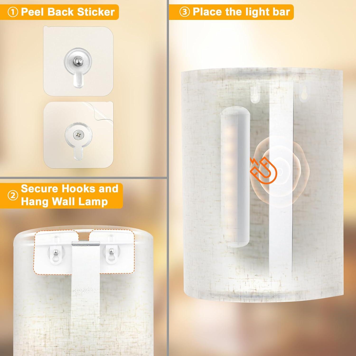 Juego de Apliques de Pared LED Recargables Shineled 25cm