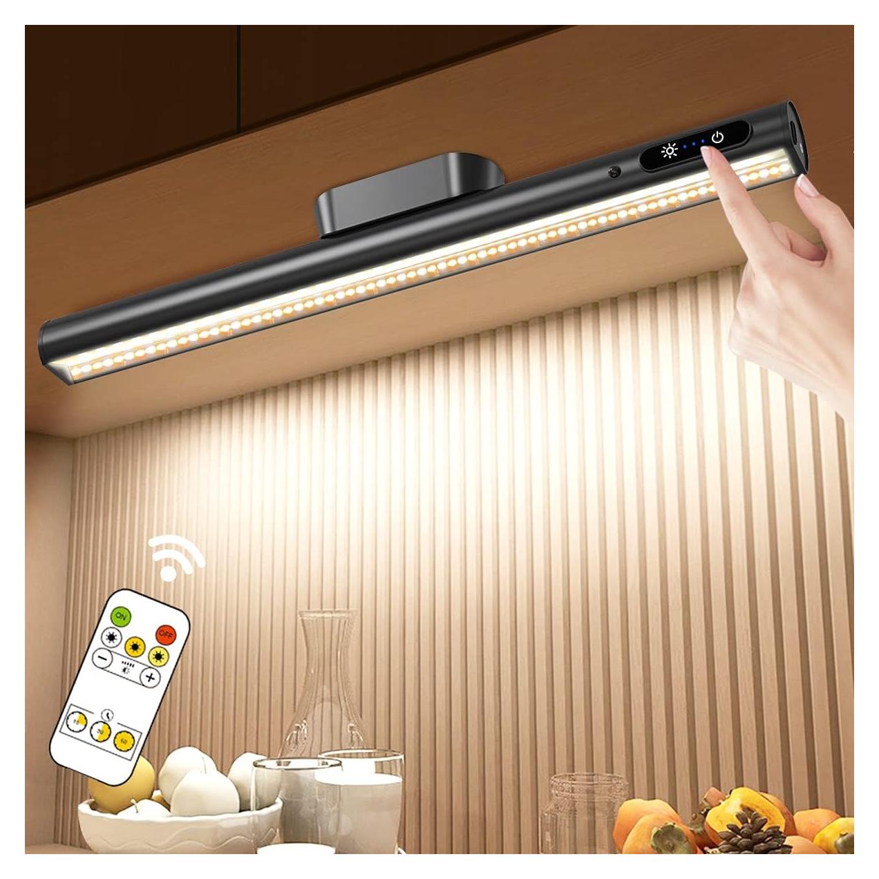 Tira de luz LED recargable Hapfish 37.5cm, control remoto, negro