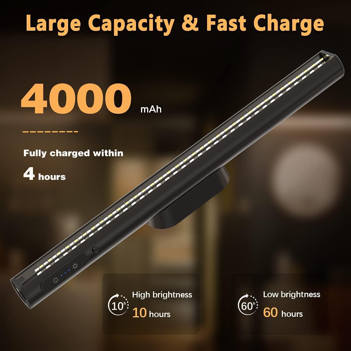 Tira de luz LED recargable Hapfish 37.5cm, control remoto, negro