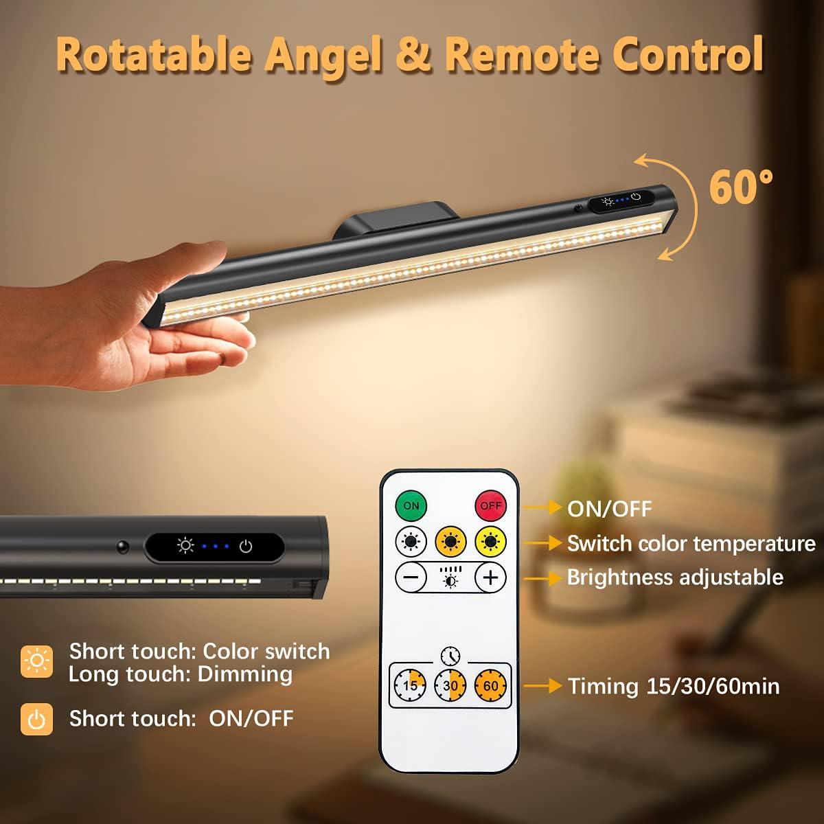 Tira de luz LED recargable Hapfish 37.5cm, control remoto, negro