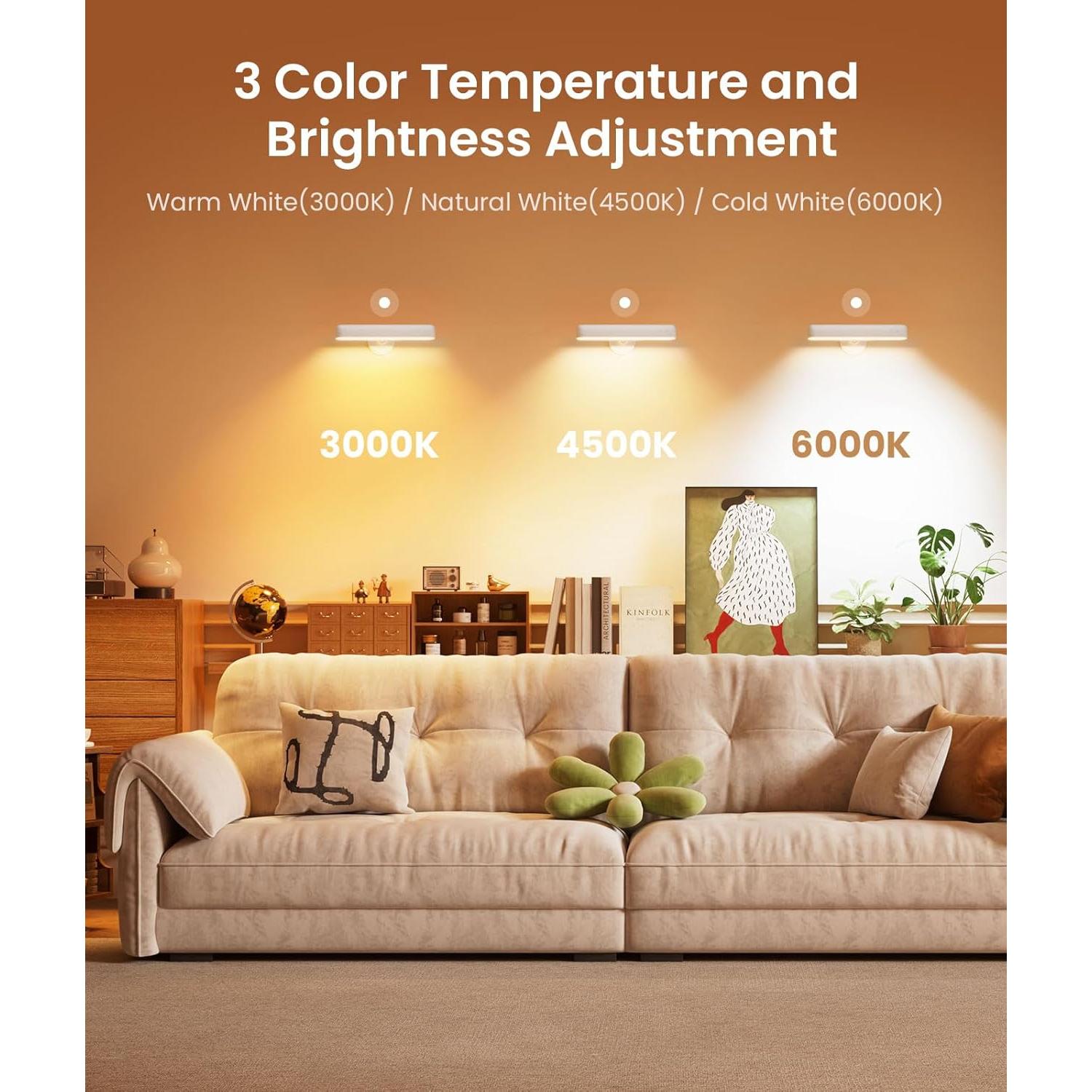 Aplique de Pared LED Recargable PopoIron 7500mAh 3 Colores