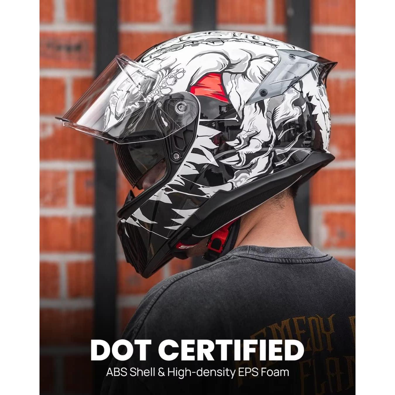 Casco Integral ILM 861A Doble Visera para Motocicleta S