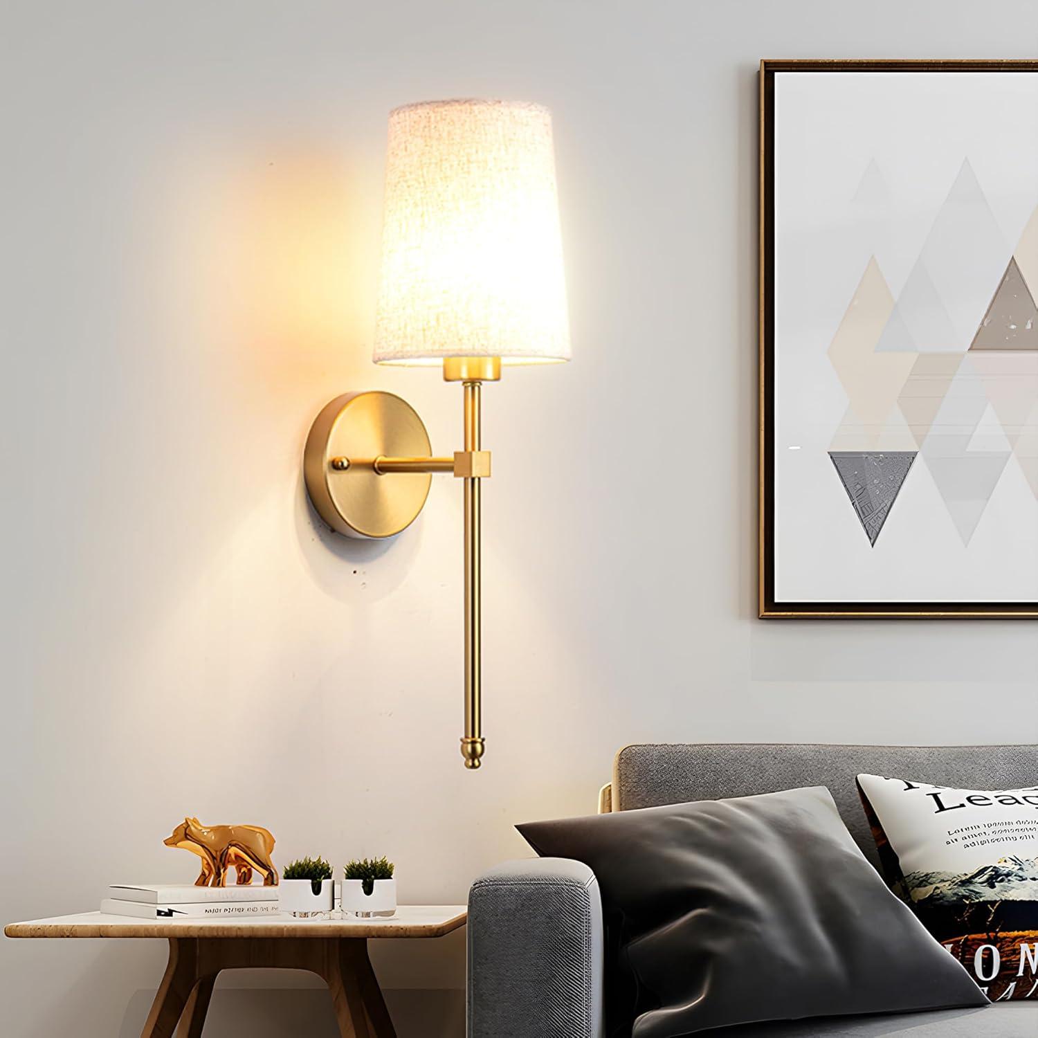 Aplique de Pared Inalámbrico YHCDLAMP Bronce LED Regulable