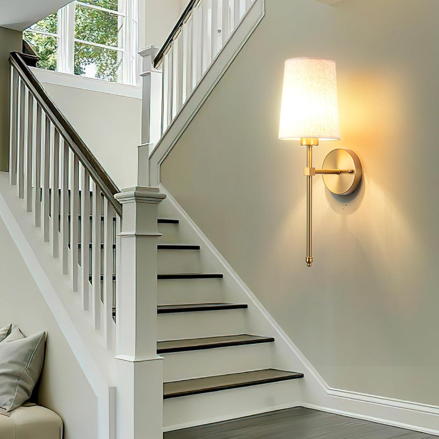 Aplique de Pared Inalámbrico YHCDLAMP Bronce LED Regulable