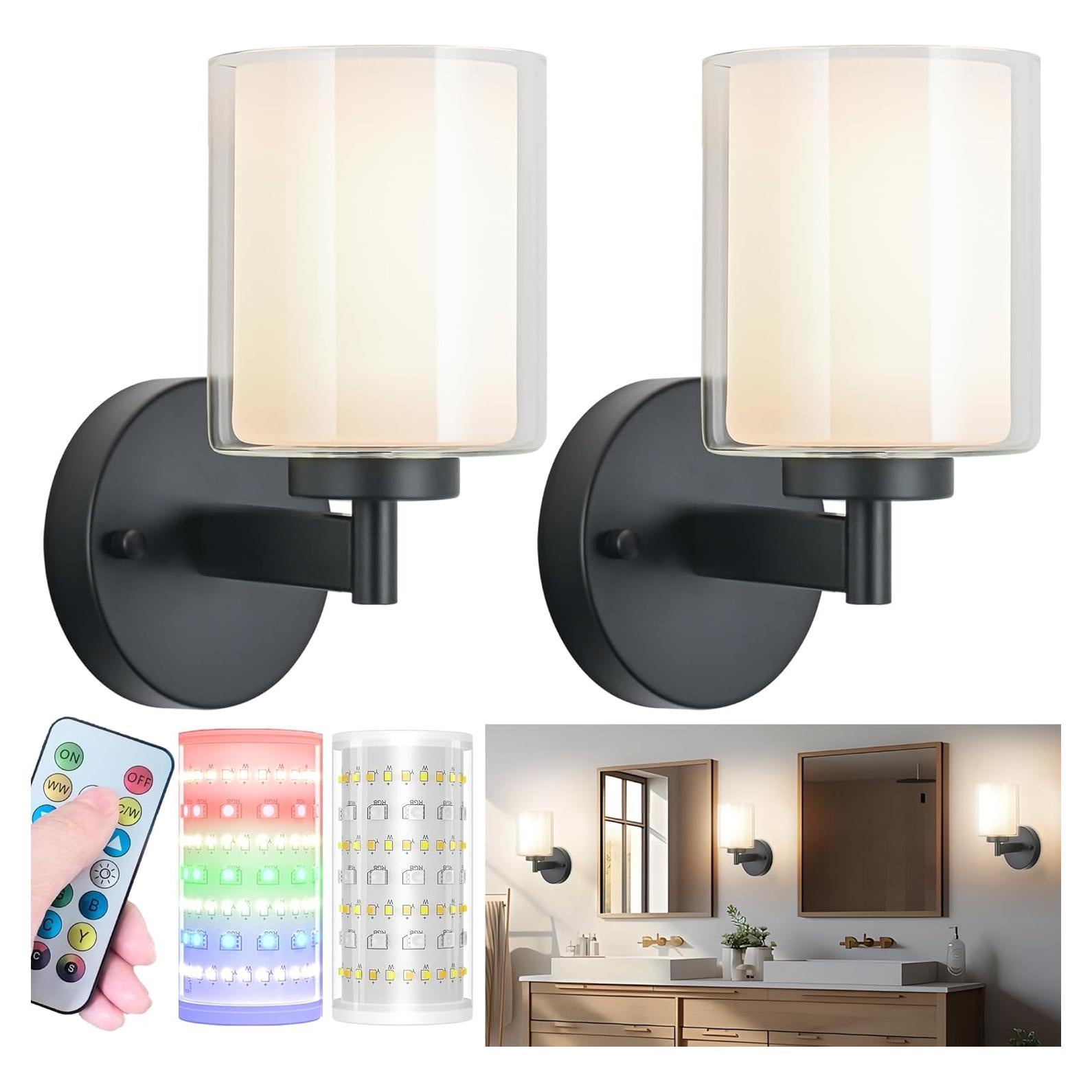 Juego de Apliques de Pared Inalámbricos Nekhung RGB 10000mAh