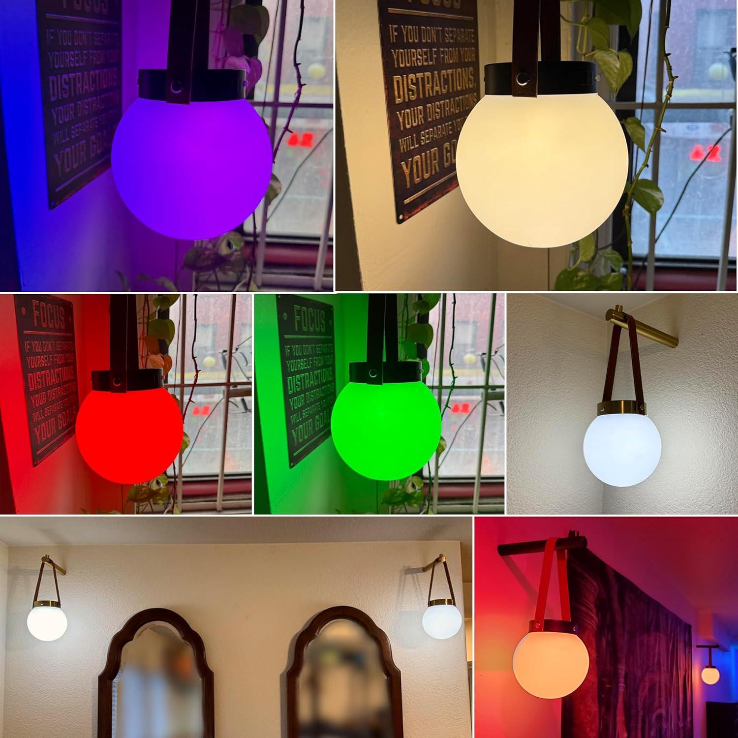 Juego de 2 apliques de pared G-SAFAVA dorados recargables