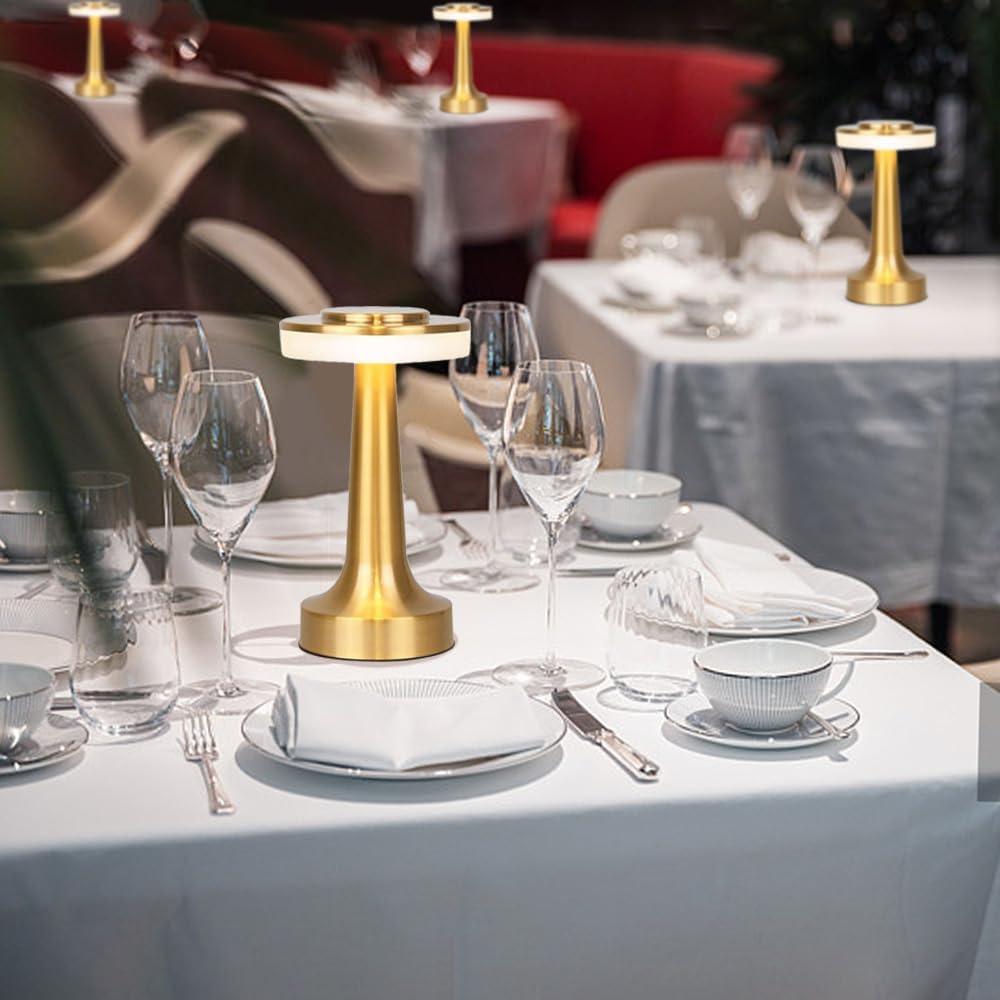 Lámpara de Mesa LED Inalámbrica JHPGEOE Dimmable 3 Colores