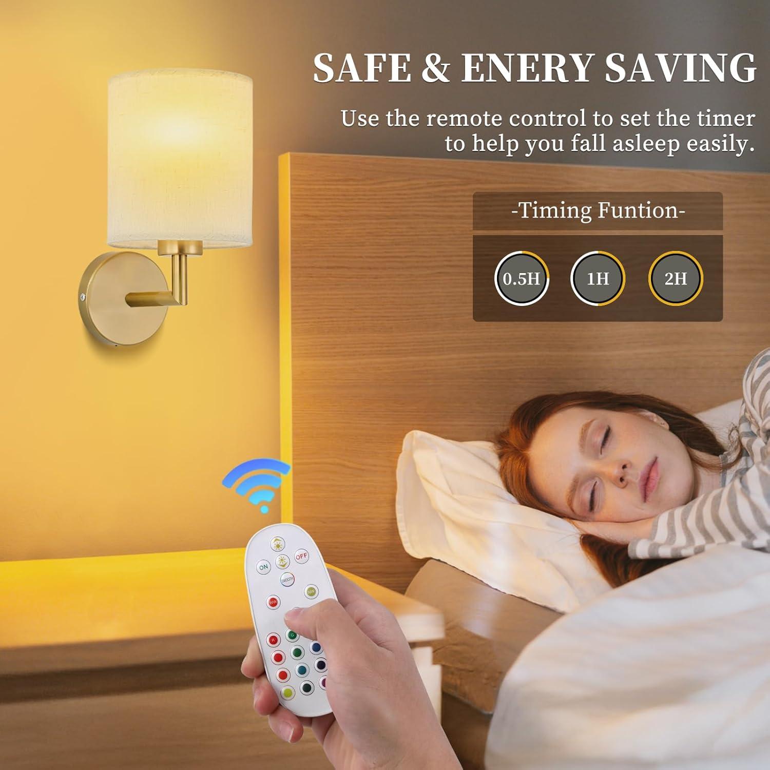 Juego de Apliques de Pared Inalámbricos XIGUCUCN LED 3000mAh