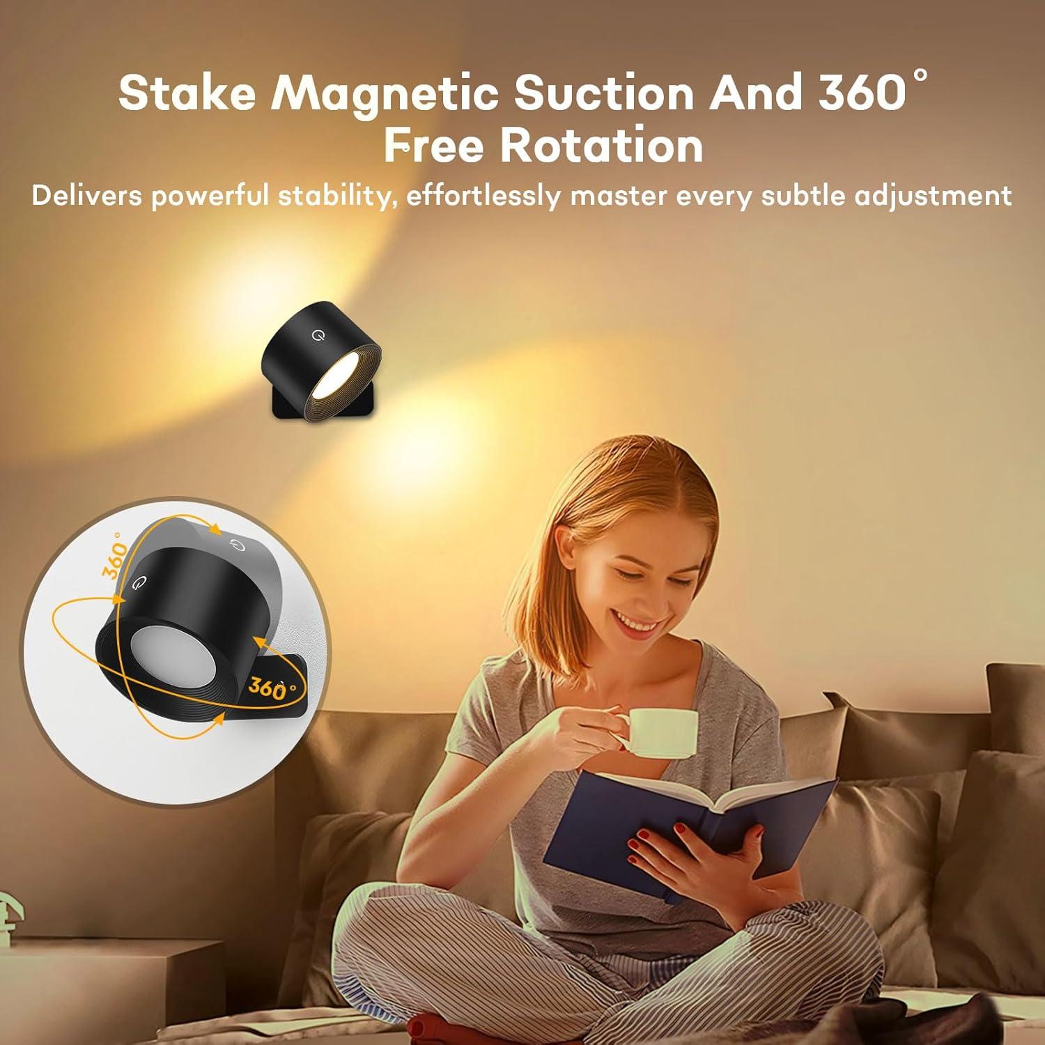 Aplique de pared inalámbrico Lightess negro 19 colores RGB